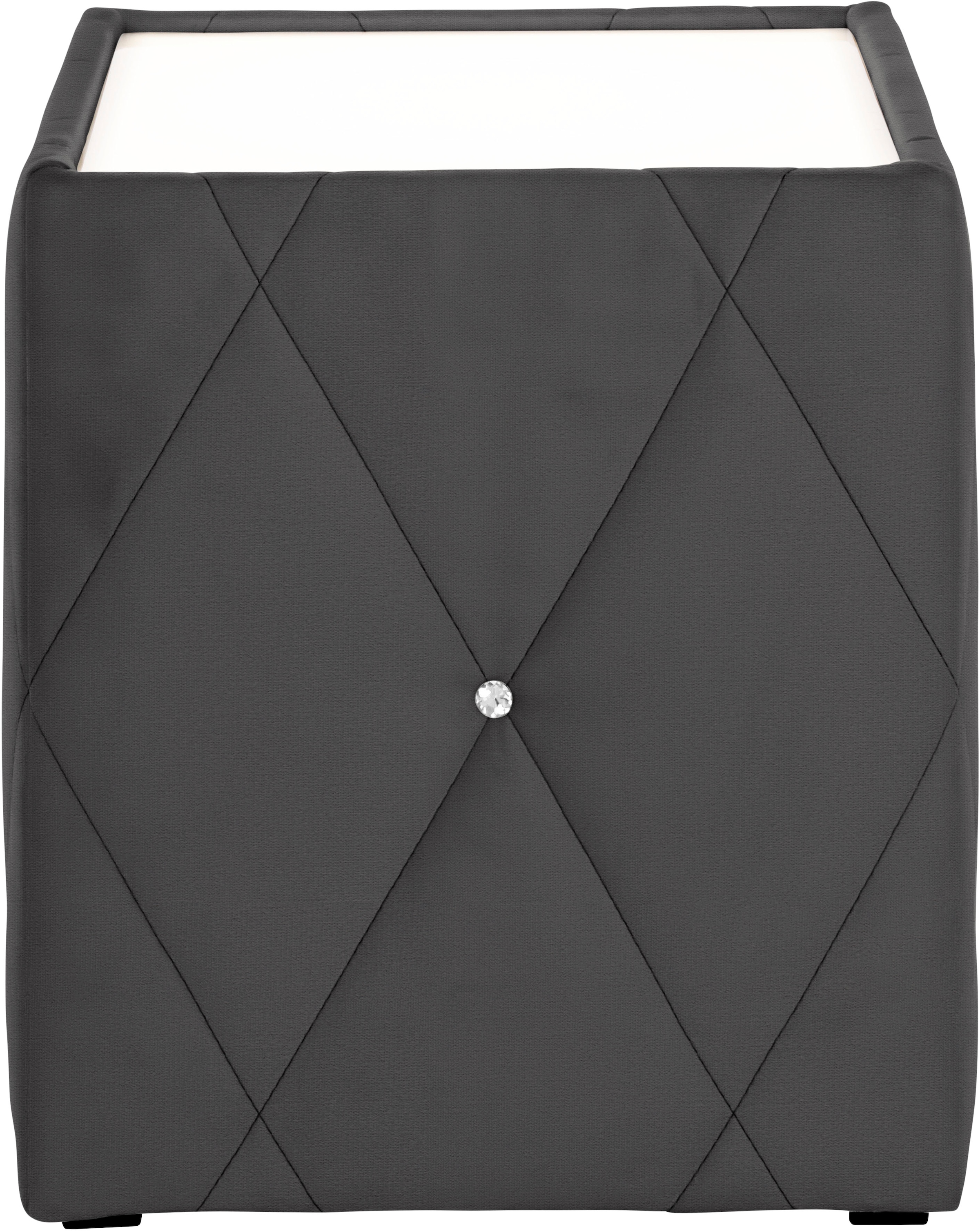 Home affaire Nachttisch »Alfie« mit Beleuchtung und Bezug aus Samtverlours