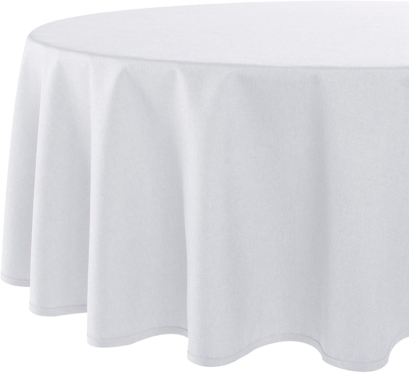 Delindo Lifestyle Tischdecke "WIEN" Gr. 7, weiß, B/L: 140cm x 180cm, 1 Stk., oval