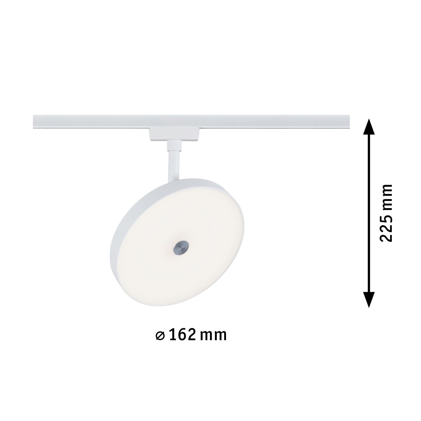 Paulmann Schienensystem-Leuchten »URail Schienenspot Hildor 850lm 15W 3000K 230V Chrom matt«, 3-Step-Dimmbar