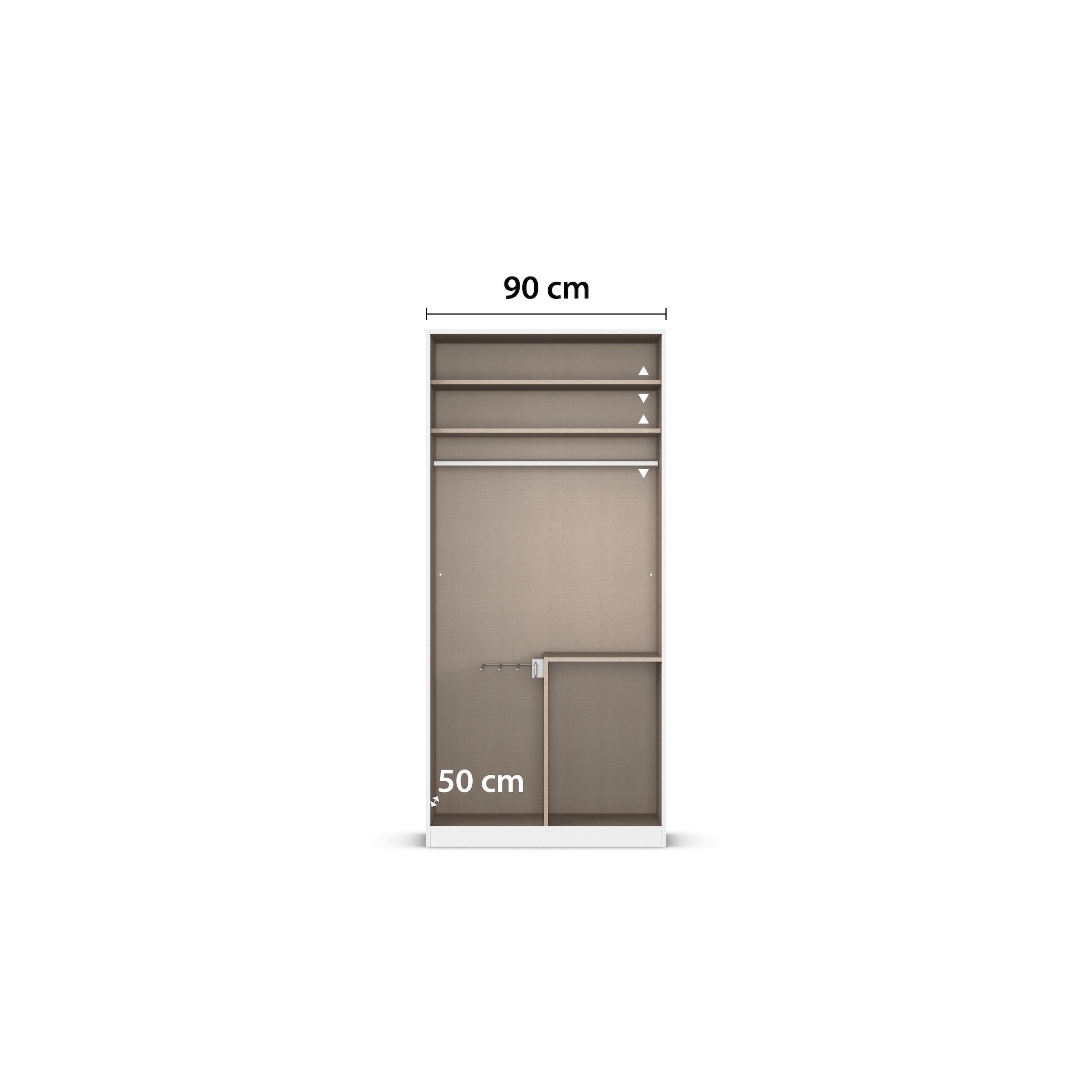 rauch Kleiderschrank »Drehtürenschrank Schrank Garderobe Wäscheschrank Schlafzimmer AVOLA«, (in 3 verschiedenen Ausstattungen BASIC/CLASSIC/PREMIUM), mit hochwertigen Stangengriffen in Schwarz aus Metall MADE IN GERMANY