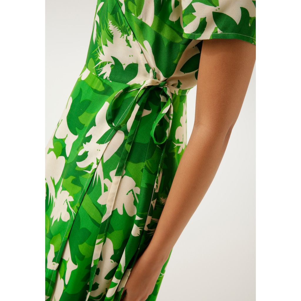 Aniston CASUAL Wickelkleid, mit graphischem Blumendruck - NEUE KOLLEKTION