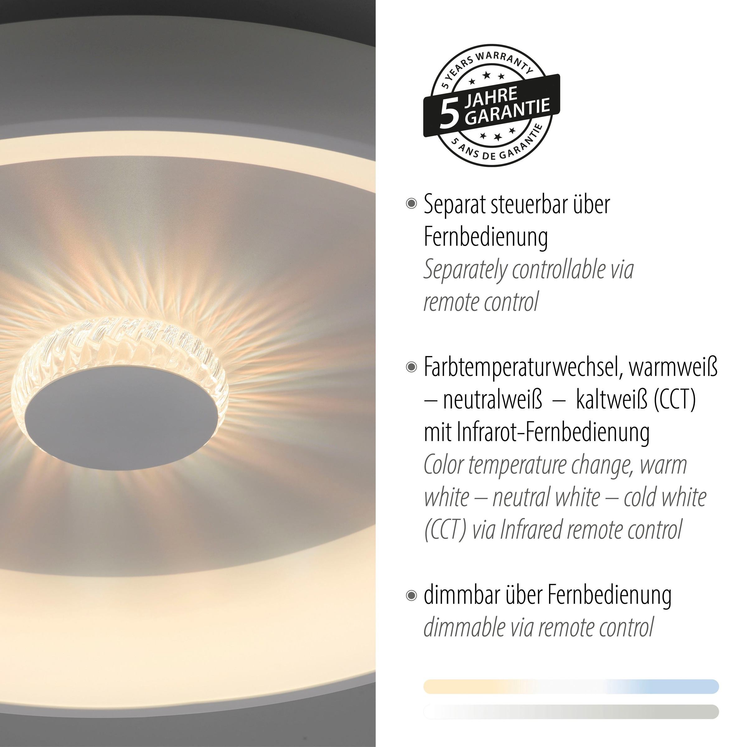 JUST LIGHT Deckenleuchte »VERTIGO«, 1 flammig, Leuchtmittel LED-Board | LED fest integriert