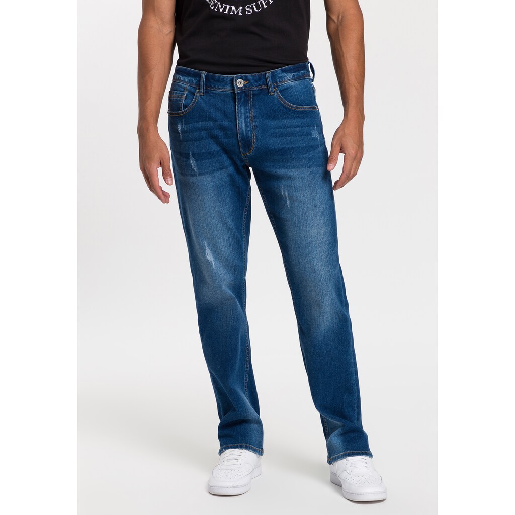 John Devin Straight-Jeans, mit Elasthan