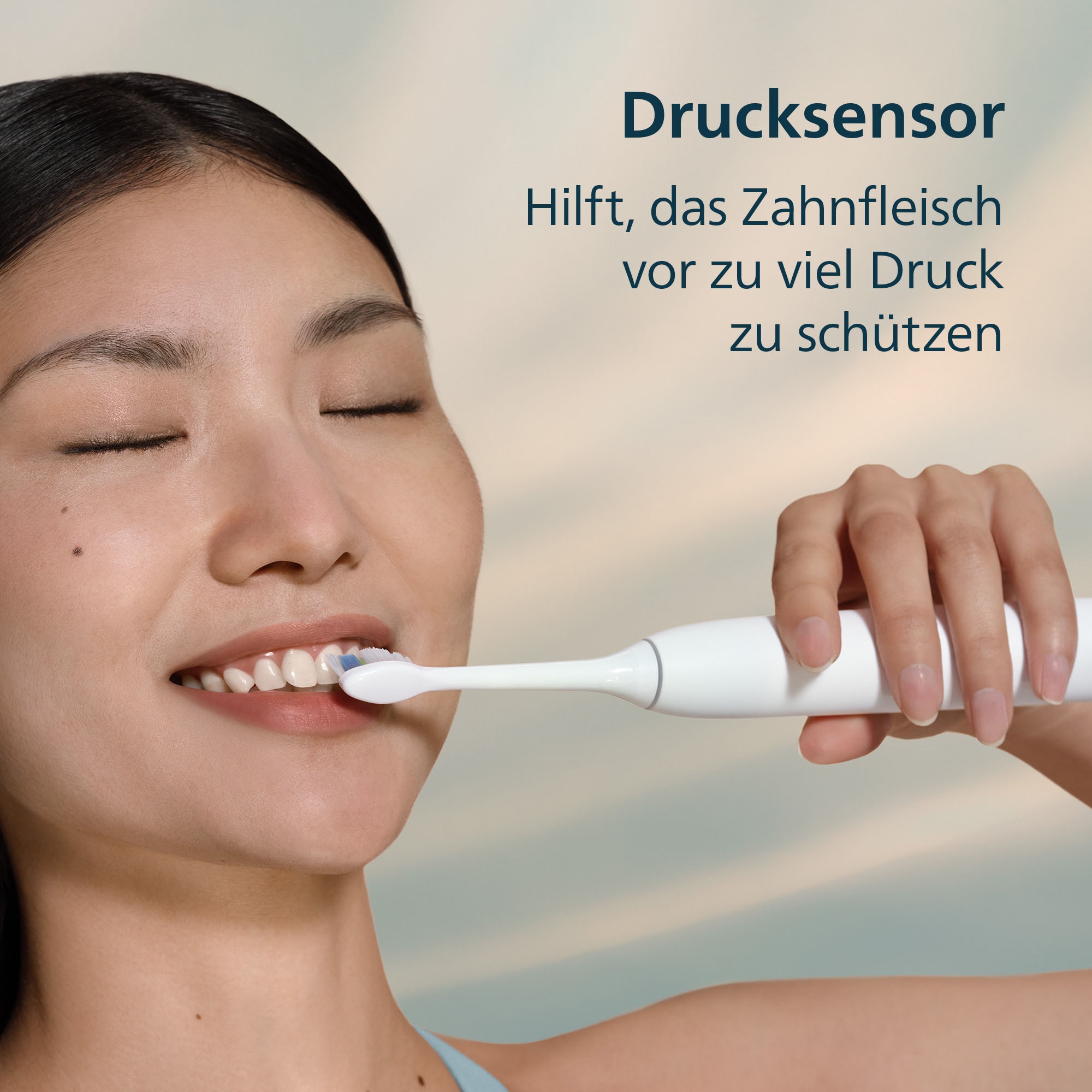 Philips Sonicare Elektrische Zahnbürste »HX7110/01« 1 Stk. Aufsteckbürsten mit Drucksensor, 2 Intensitätsstufen, inkl. Ladegerät
