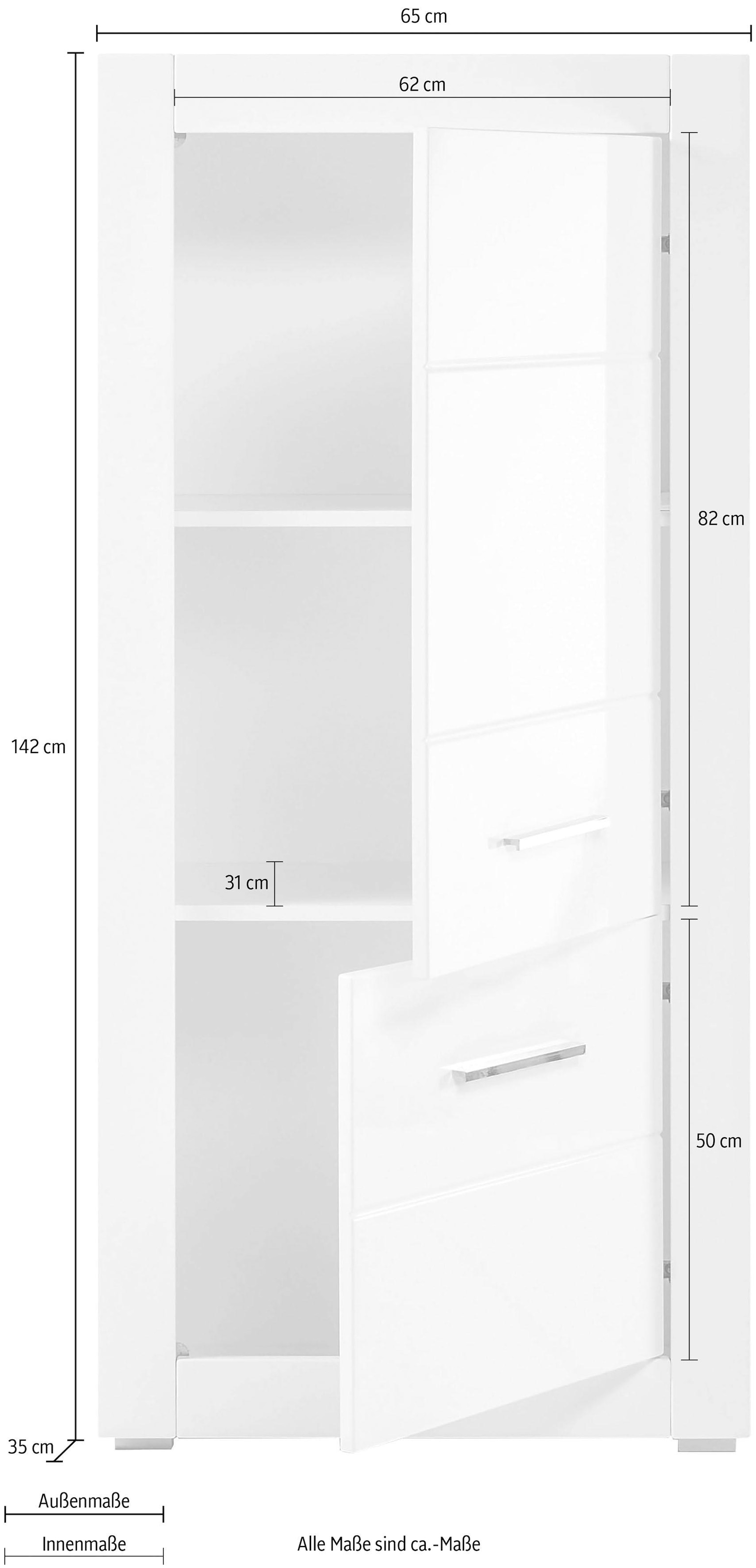 INOSIGN Mehrzweckschrank »BIANCO«, Höhe 142 cm