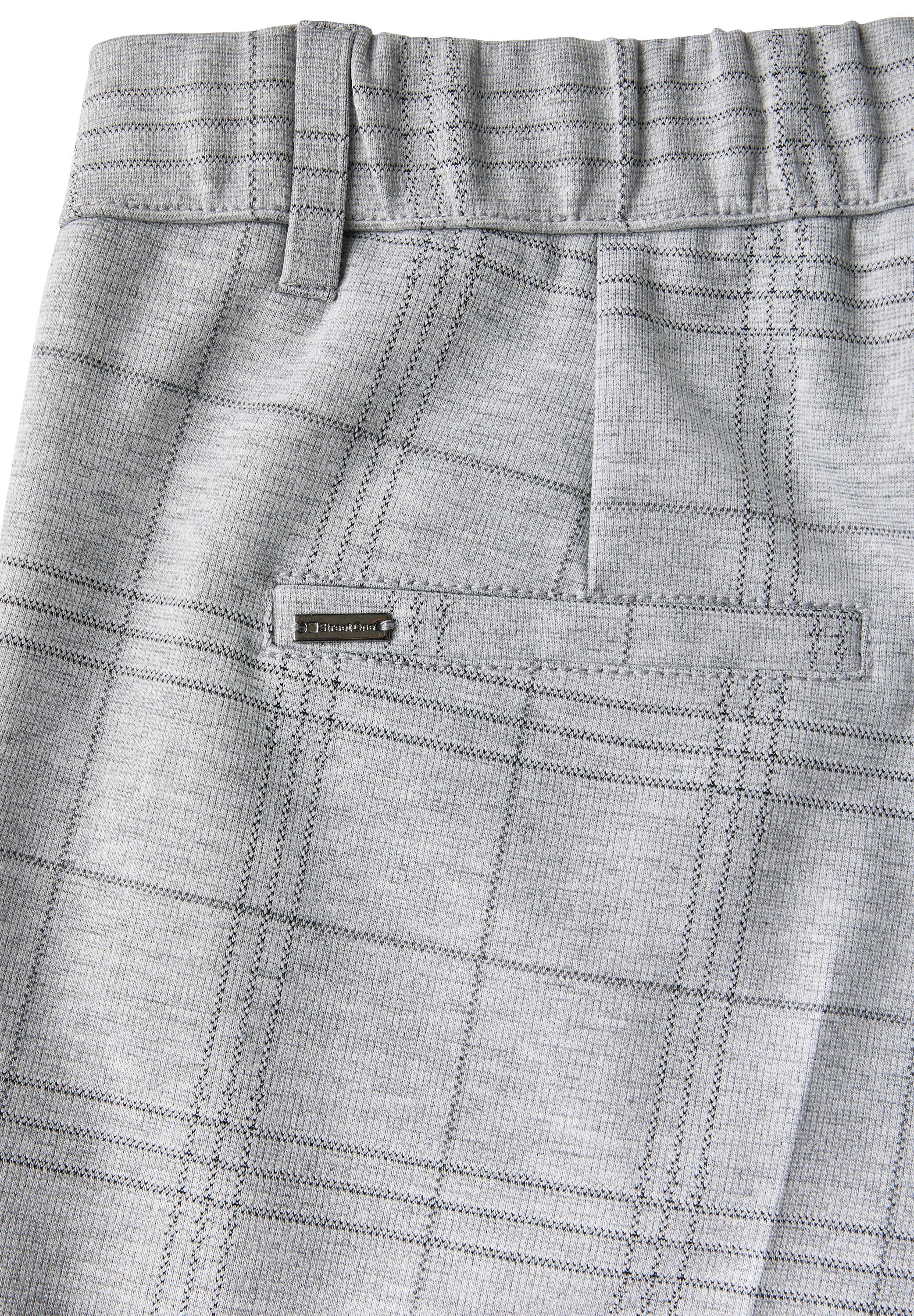 STREET ONE Chinohose, mit Karo Muster