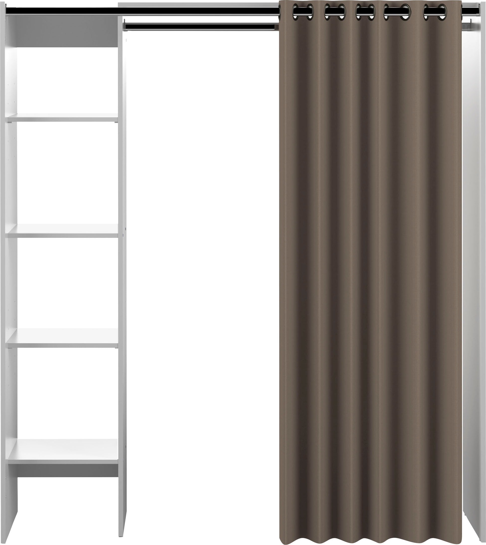 Vorhang jetzt Kleiderschrank »Tom«, und Kleiderschrank, ausziehbarer Höhe Fächer, TemaHome 181 cm im viele %Sale