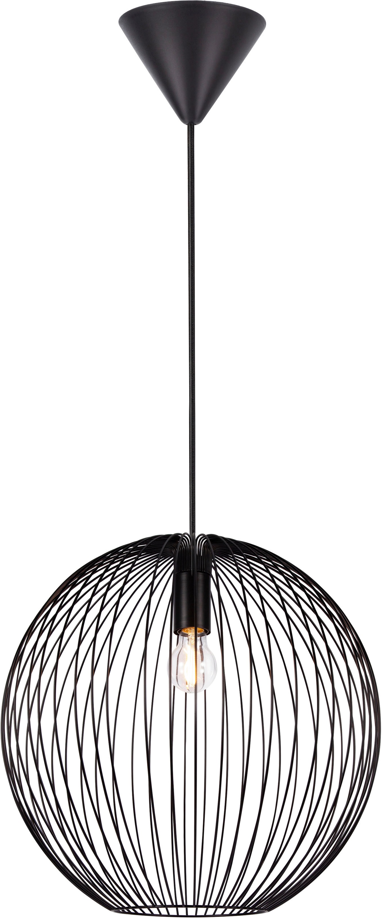 Nordlux Pendelleuchte »Beroni«, Leuchtmittel E27 | ohne Leuchtmittel, Minimalistisches und industrielles Design, für E27 LED Leuchmittel