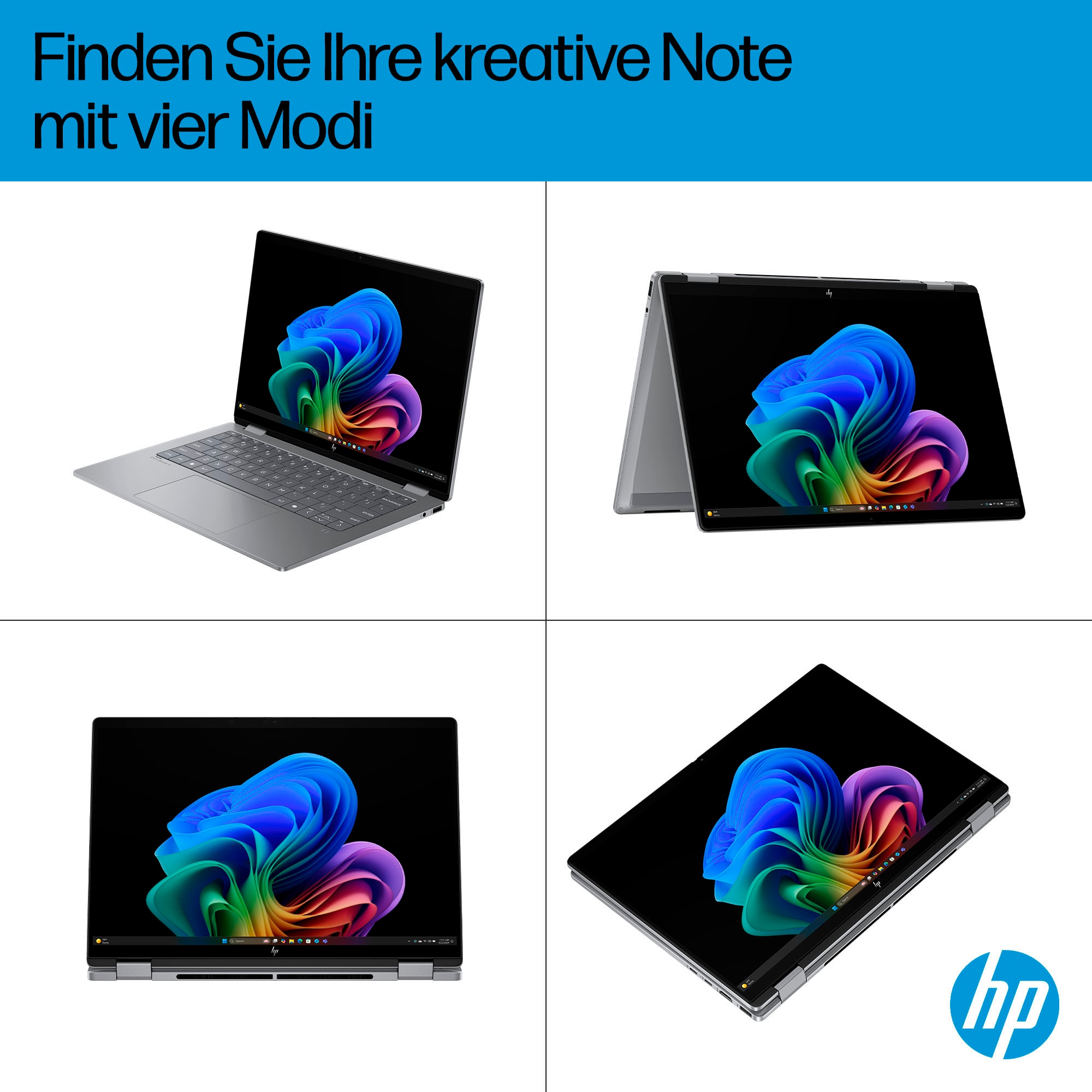 HP Convertible Notebook »OmniBook X Flip 14-fk0252ng«, 35,6 cm, / 14 Zoll, AMD, Ryzen™ AI 5, Radeon, 512 GB SSD