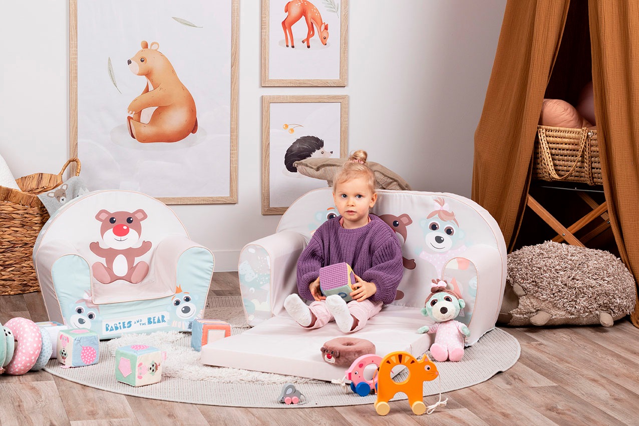 Knorrtoys® Sofa »Babies and the bear«, für Kinder; Made in Europe