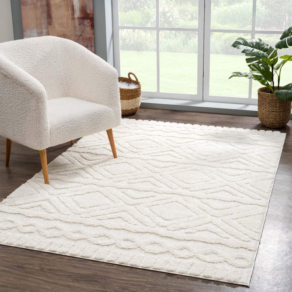 Carpet City Hochflor-Teppich »Focus 3382«, rechteckig, Boho-Teppich,  besonders weich, Hoch Tief Struktur, Wohnzimmer bequem und schnell  bestellen
