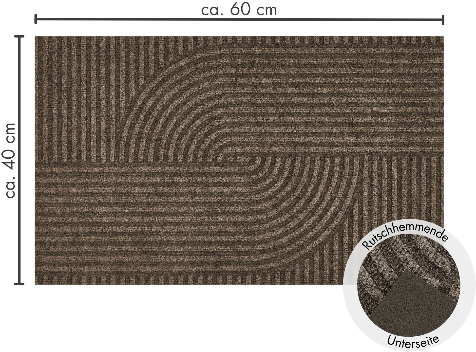 Andiamo Fußmatte »Yukon« rechteckig 6 mm Höhe Schmutzfangmatte, modernes Design, robust, waschbar, rutschhemmend