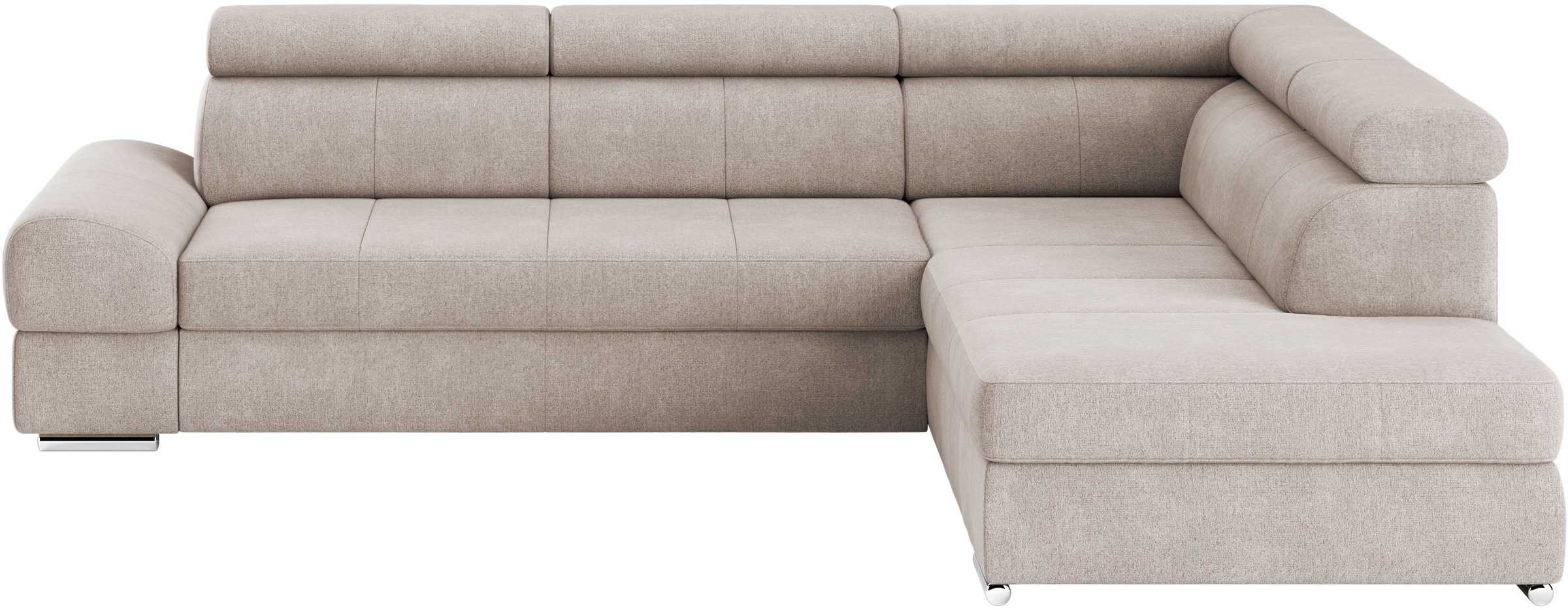 sit&more Ecksofa »Broadway L-Form«, mit verstellbaren Kopfteilen, wahlweise mit Bettfunktion