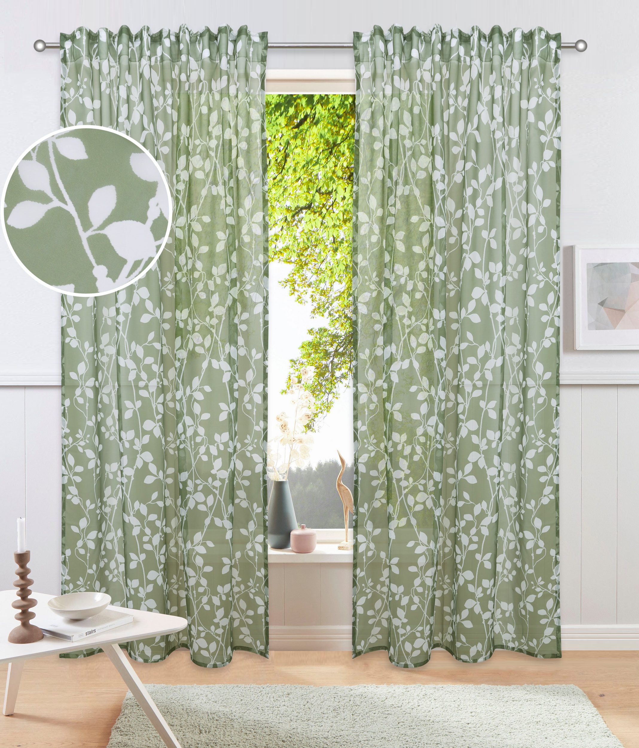 my home Gardine »Issoire«, (1 St.), Wohnzimmer, Schlafzimmer, Esszimmer, ge günstig online kaufen
