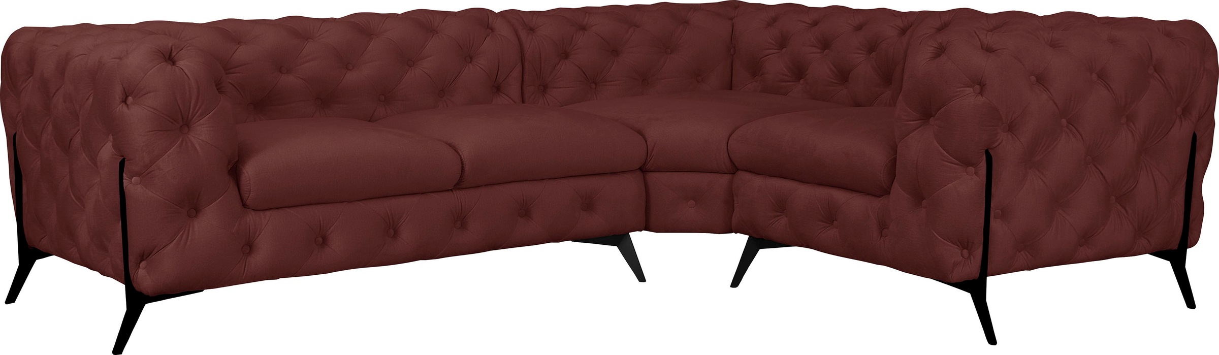 Home affaire Chesterfield-Sofa »Amaury L-Form« moderne Chersterfield-Optik, günstig online kaufen