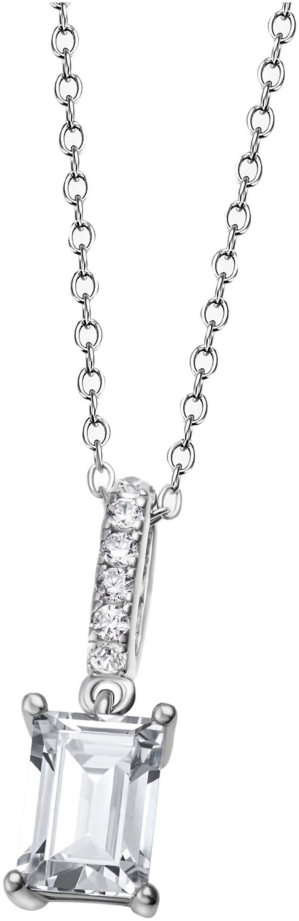 Bild von Firetti Kette mit Anhänger »Schmuck Geschenk Silber 925 Halsschmuck Halskette Ankerkette«, mit Zirkonia (synth.)