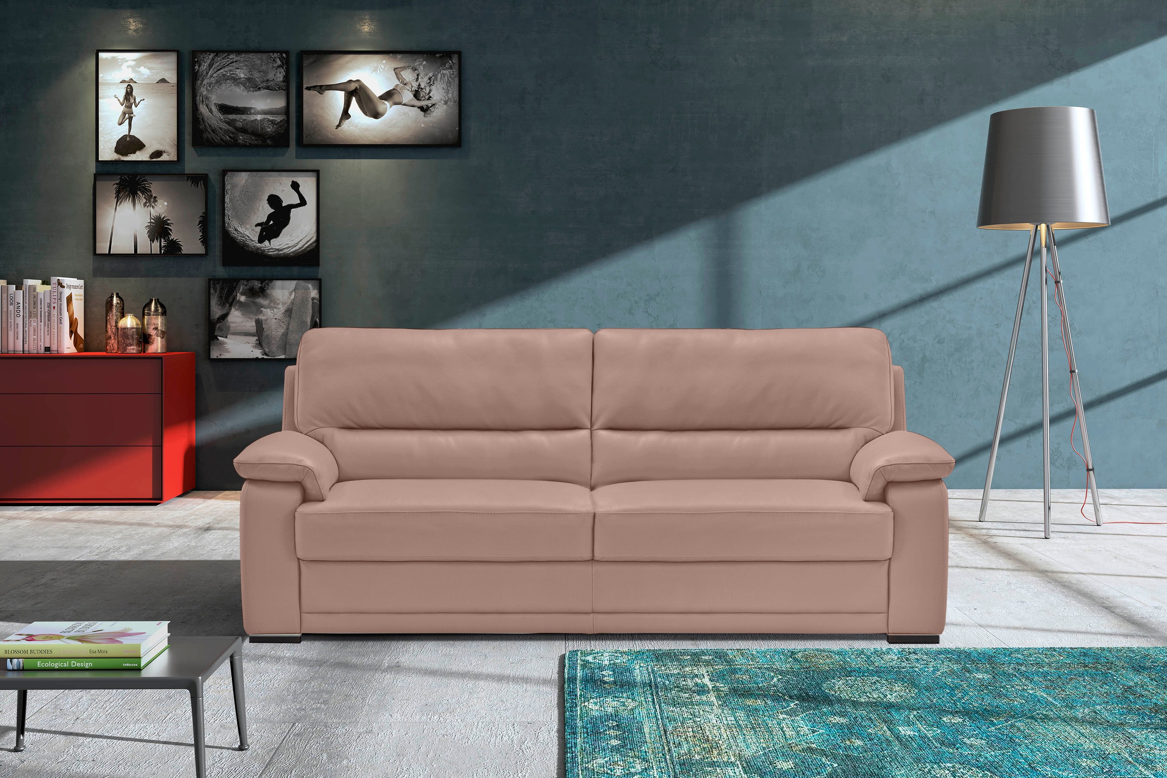 Egoitaliano 2,5-Sitzer »Doris, modernes Designersofa, Ledersofa mit erstkla günstig online kaufen
