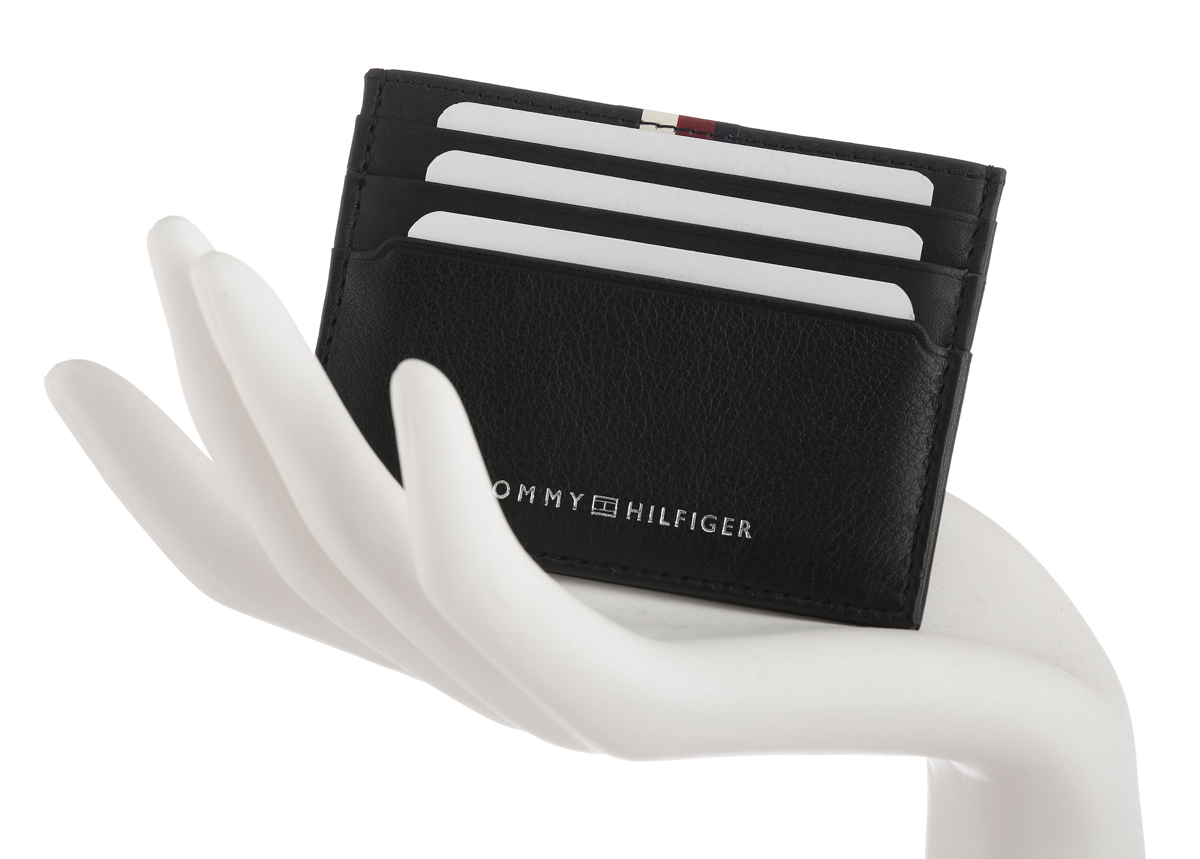 Tommy Hilfiger Kartenetui »TH PREM LEA CC HOLDER«, Geldbeutel, Portemonnaie mit Logo-Schriftzug