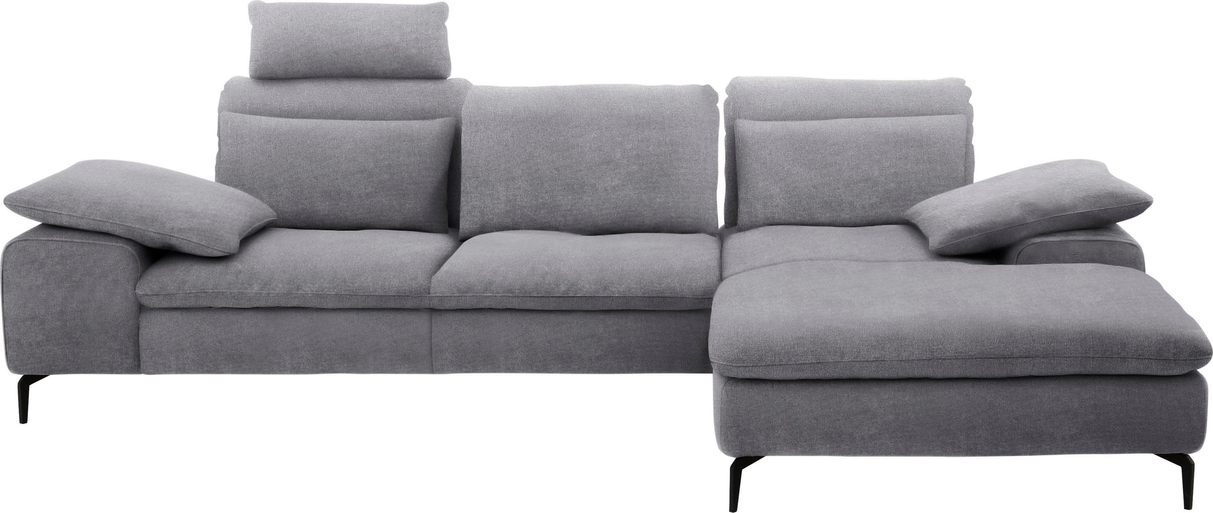 W.SCHILLIG Ecksofa »valentinoo, Designsofa, bequem, elegant und zeitlos, L-Form«, (Set), inklusive Hocker, mit Sitztiefenverstellung, Breite 299 cm