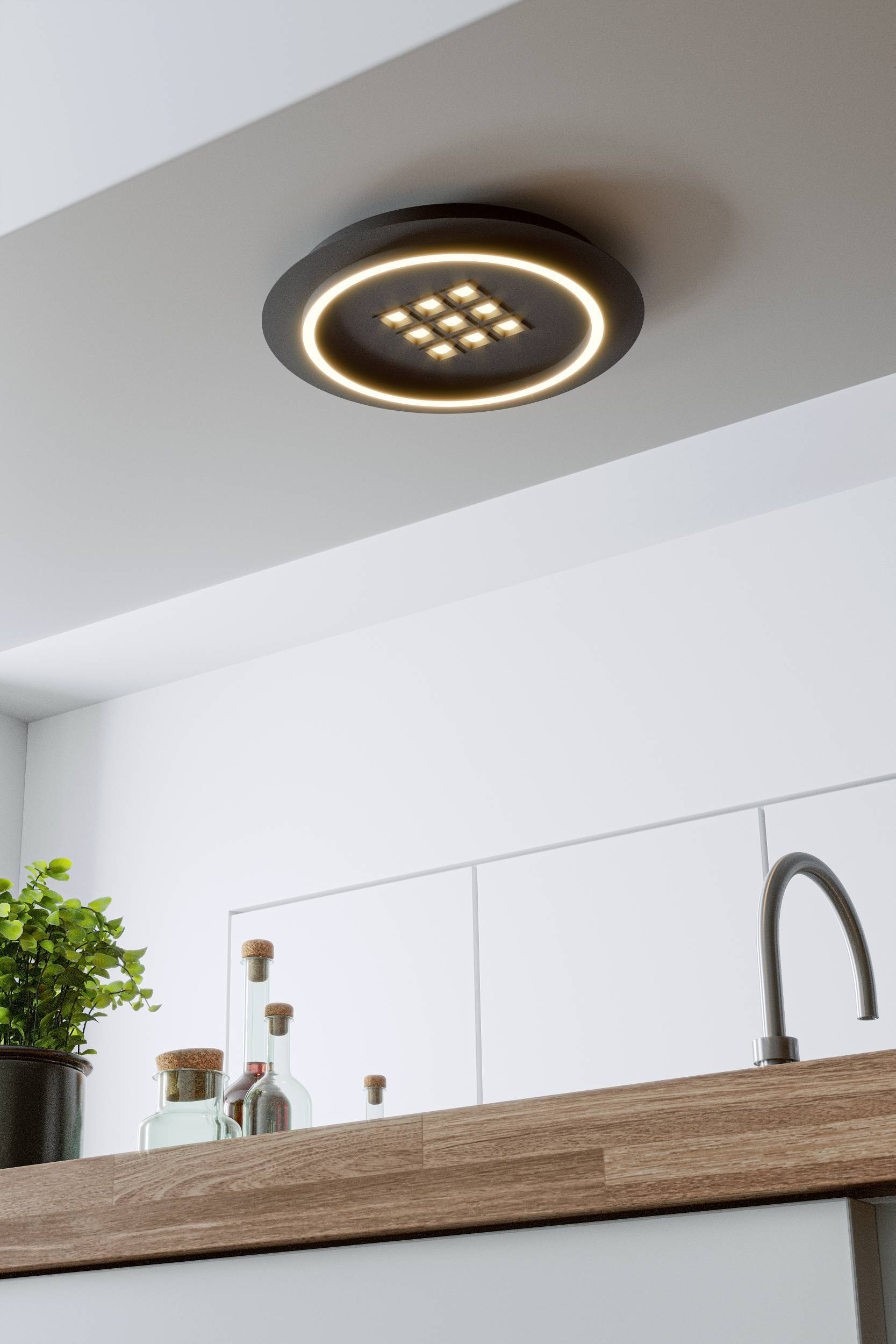 EGLO Deckenleuchte »Balazote Deckenlampe rund aus Metall und Konststoff Lam günstig online kaufen