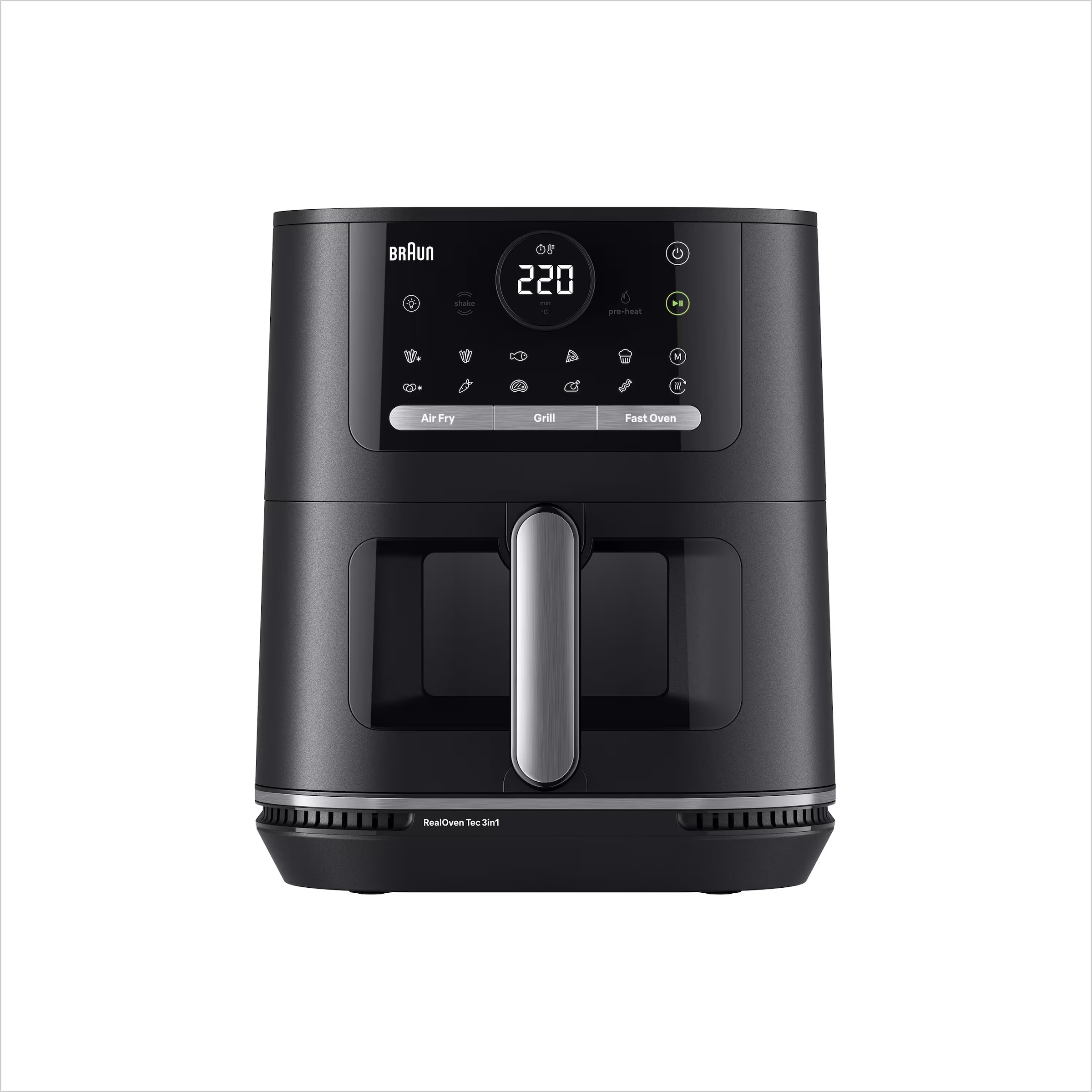 Braun Heißluftfritteuse »MultiFry HF 5073I BK schwarz«, 2000 W, mit Programmablaufanzeige und Restzeitanzeige