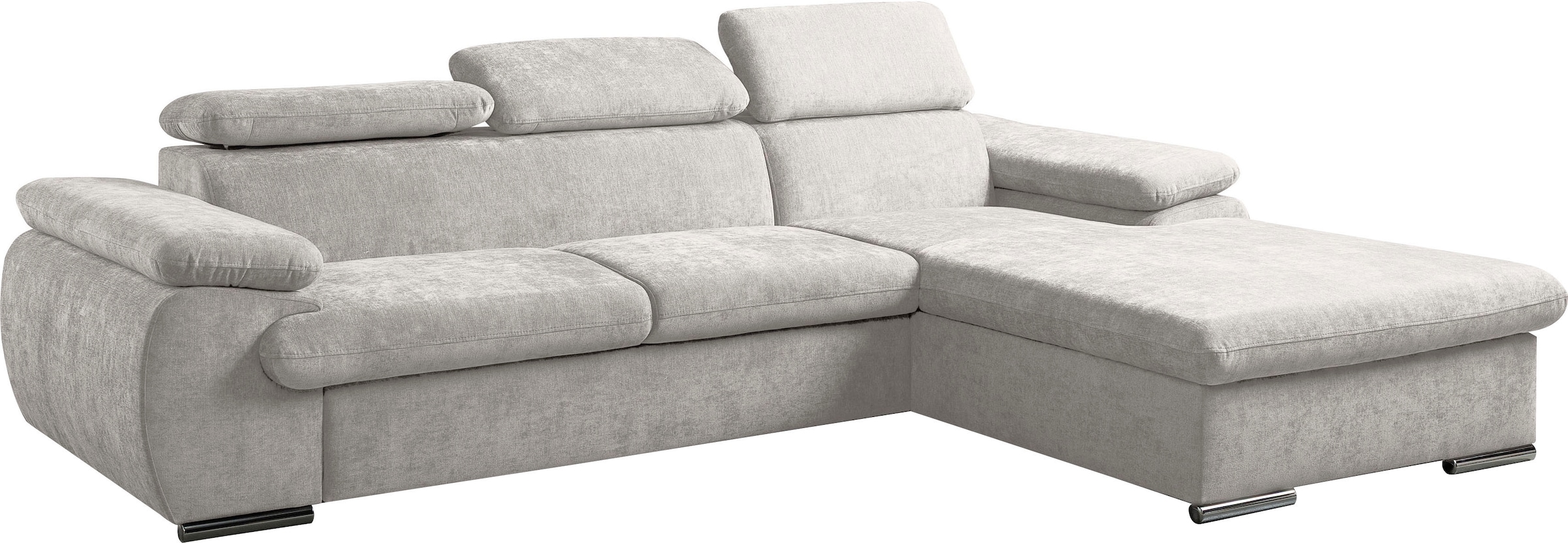WERK2 Ecksofa »Cosmo 282 x 192 cm modern & bequem, Multifunktionen, Bettfunktion« Chenille, L-Form, XXL, Schlaffunktion, Bettkasten