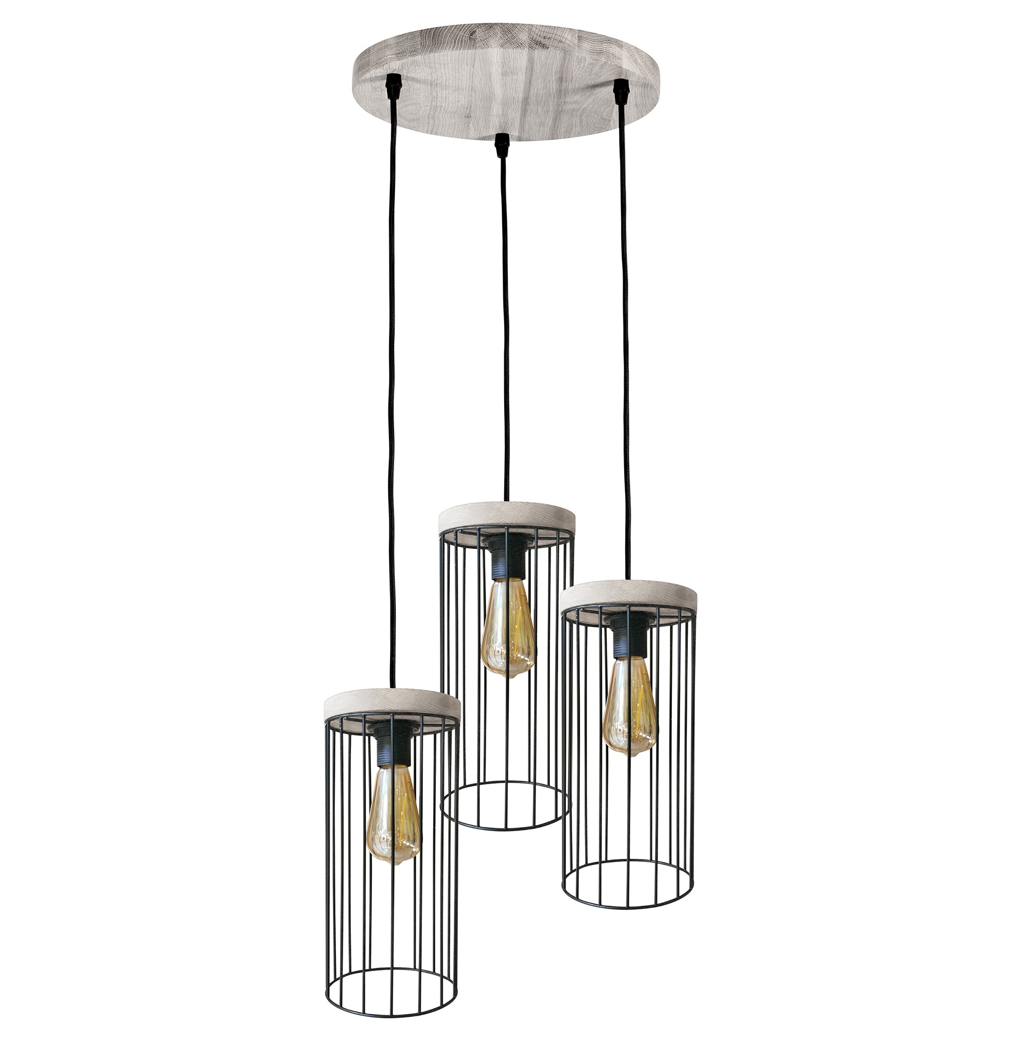 BRITOP LIGHTING Pendelleuchte »TIMEO WOOD MAX«, 3 flammig, Leuchtmittel E27 günstig online kaufen