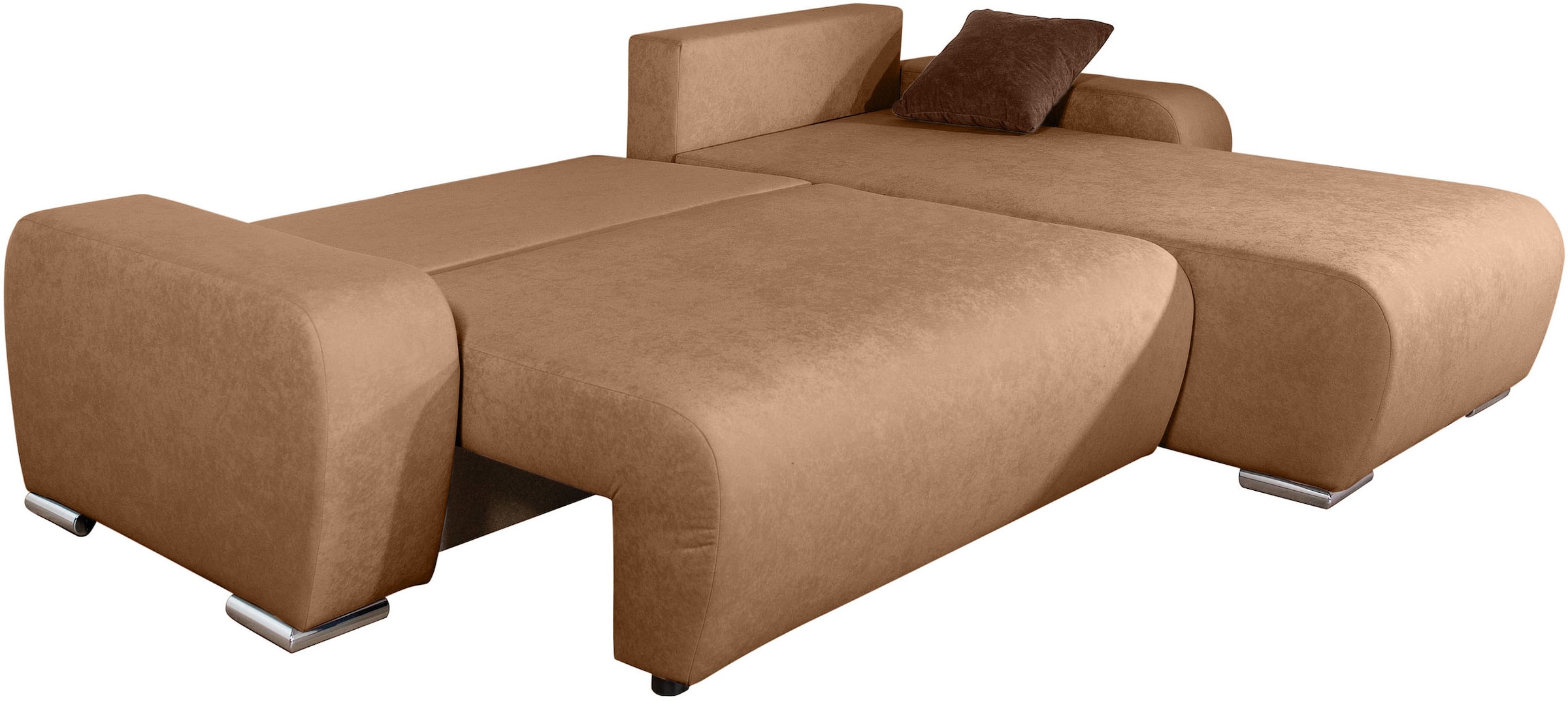 COLLECTION AB Ecksofa »Pia L-Form, B: 237 cm« Bettfunktion, Bettkasten & 2 Zierkissen, Federkern