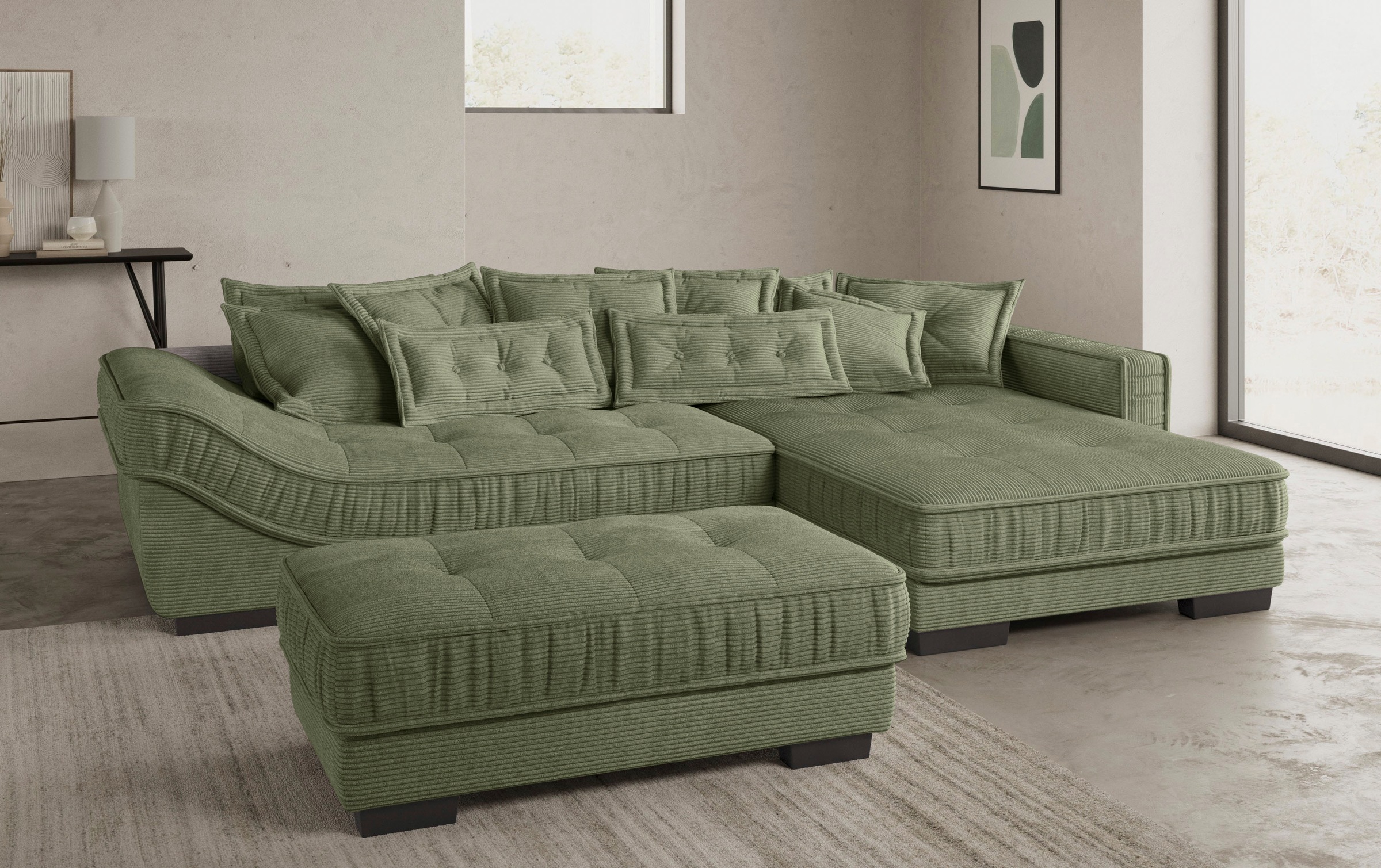 Mr. Couch Hockerbank »Diwan II DuraFlex«, Hochwertige DuraFlex-Kaltschaumpolsterung, bis 140 kg belastbar