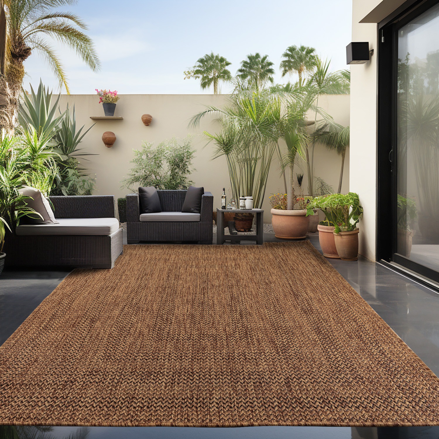 Ayyildiz Teppiche Outdoorteppich »ZAGORA 4511«, rechteckig, 5 mm Höhe, Pfle günstig online kaufen