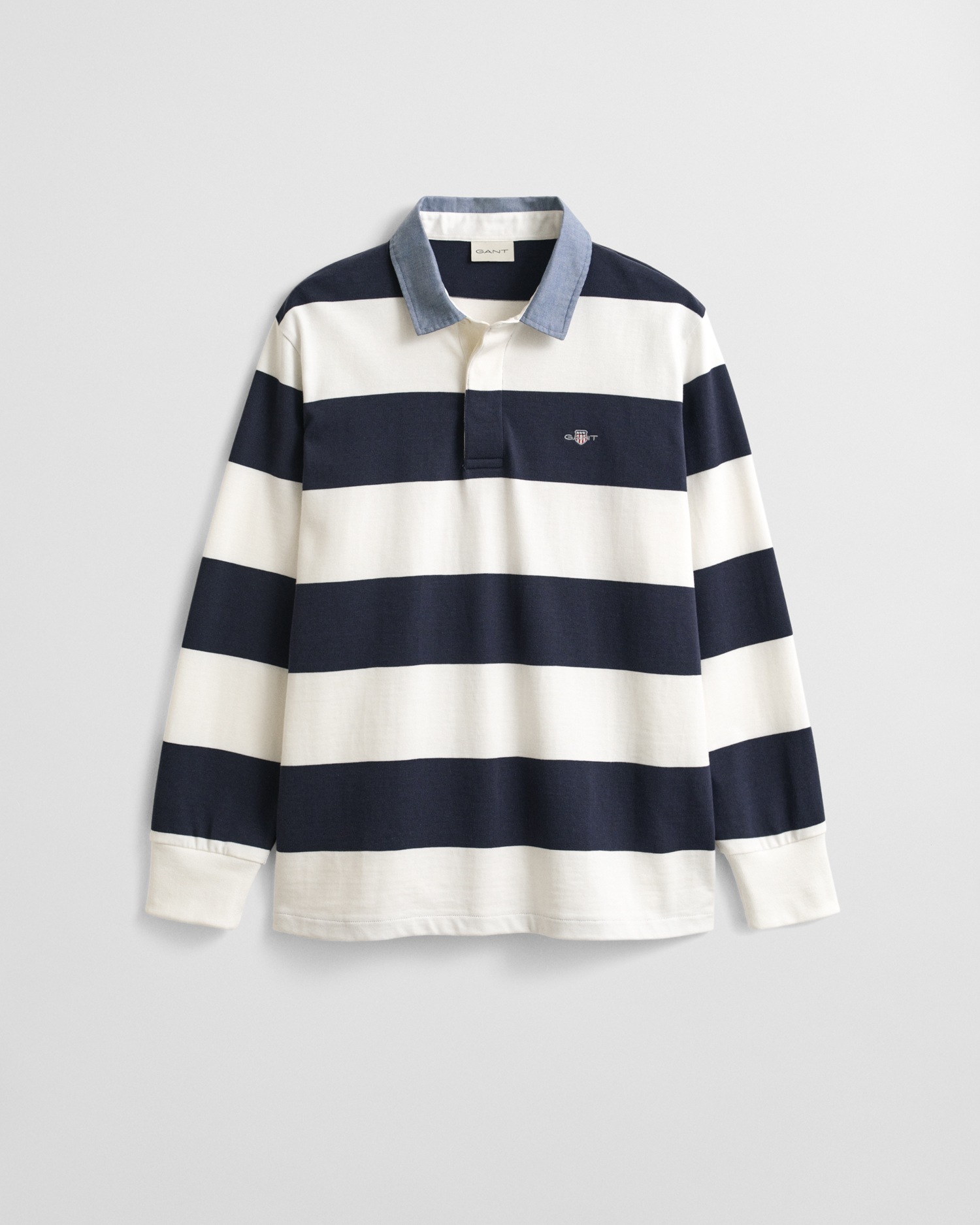 Gant Langarm-Poloshirt »REG CHAMBRAY STRIPE HEAVY RUGGER«