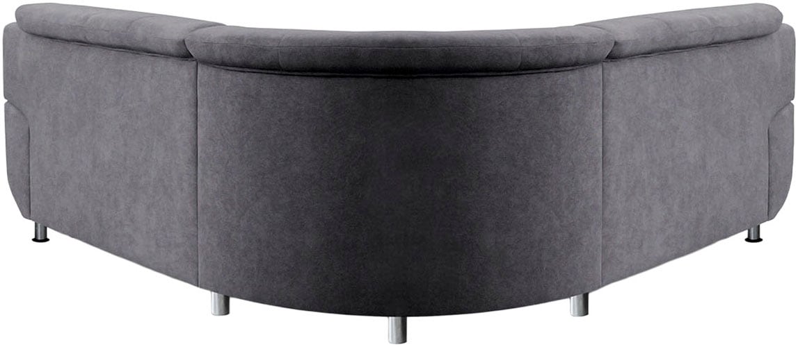 TRENDMANUFAKTUR Ecksofa »Rondo 267 cm, elegant, bequem, Breite, L-Form, Chromfüße« L-Form, wahlw.mit Federkern, Füße chromfarben, Unser Dauertiefpreis