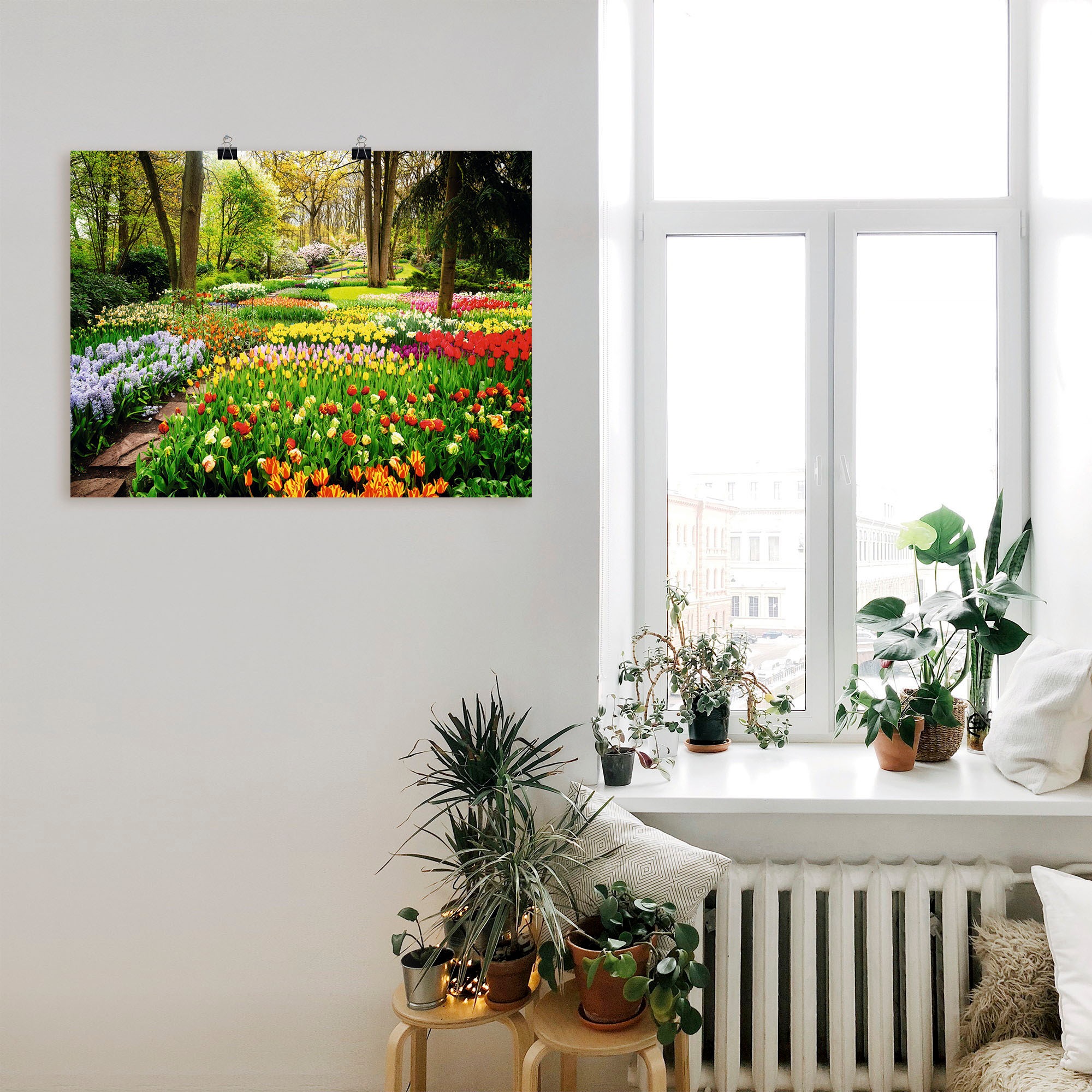 Artland Wandbild »Tulpen Garten Frühling«, Blumenwiese, (1 St.), als Alubil günstig online kaufen