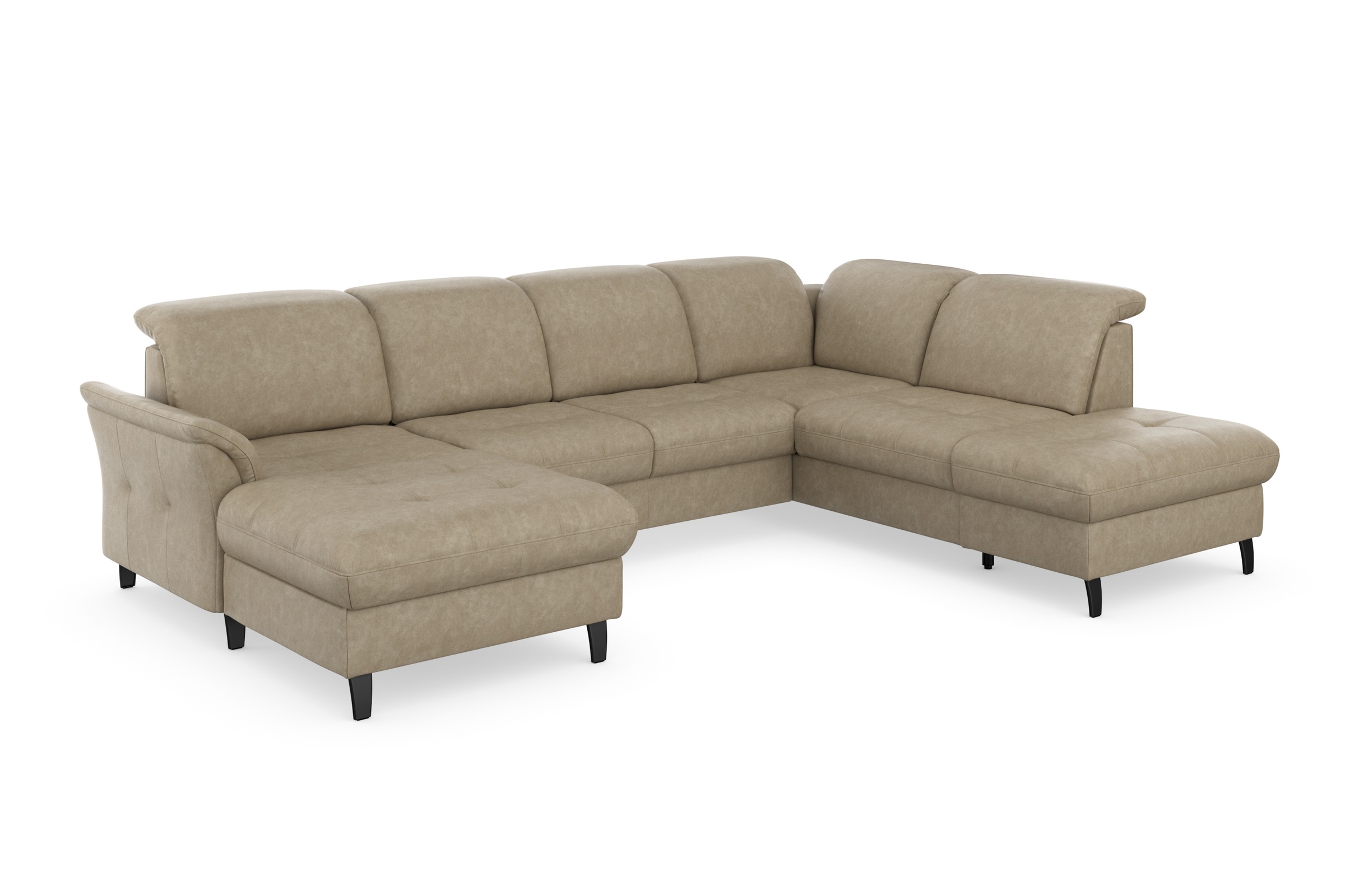 sit&more Wohnlandschaft »Maggiore U-Form«, wahlweise mit Kopfteilverstellung, Bettfunktion und Stauraum