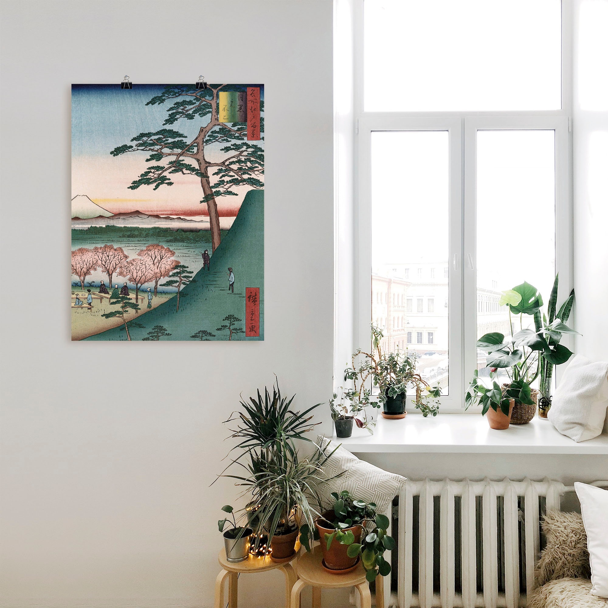Artland Kunstdruck »Fuji Meguro in Edo«, Berge, (1 St.), als Leinwandbild, Wandaufkleber oder Poster in versch. Größen