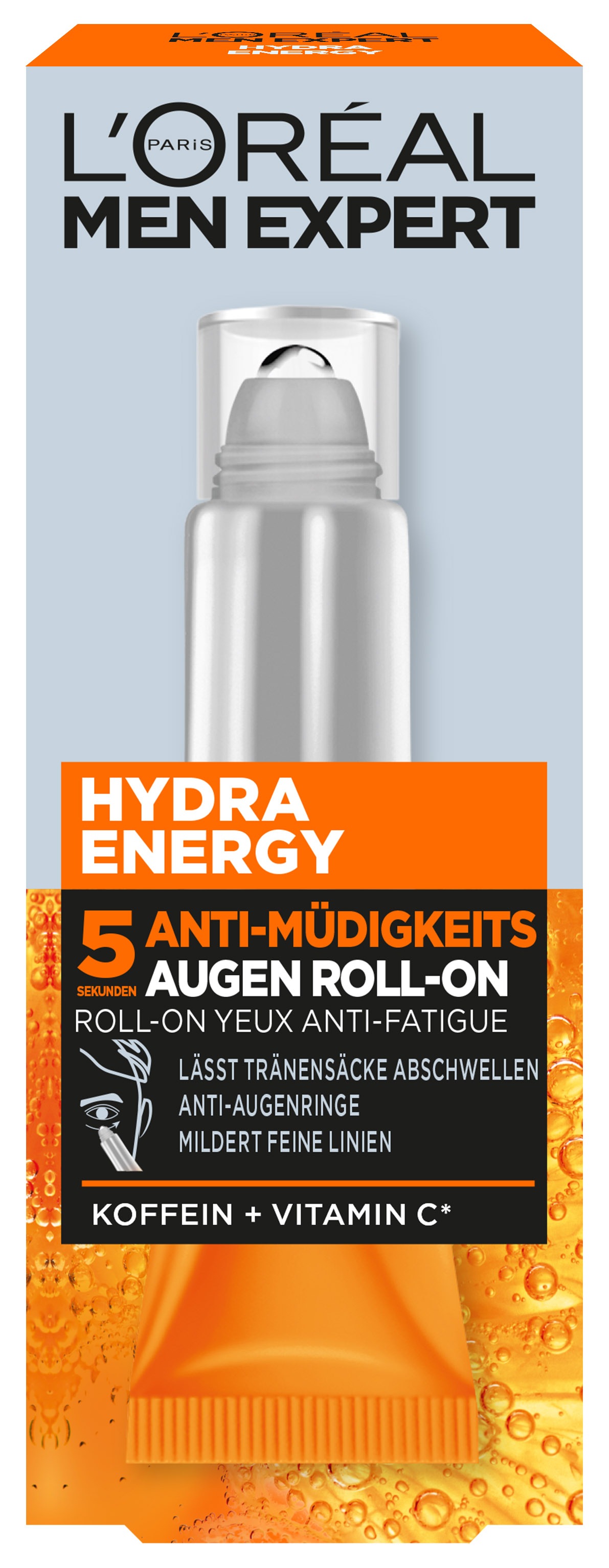 L'ORÉAL PARIS MEN EXPERT Augen-Roll-on »HYDRA ENERGIY ANTI-MÜDIGKEIT« mit Active-Gel-Formel