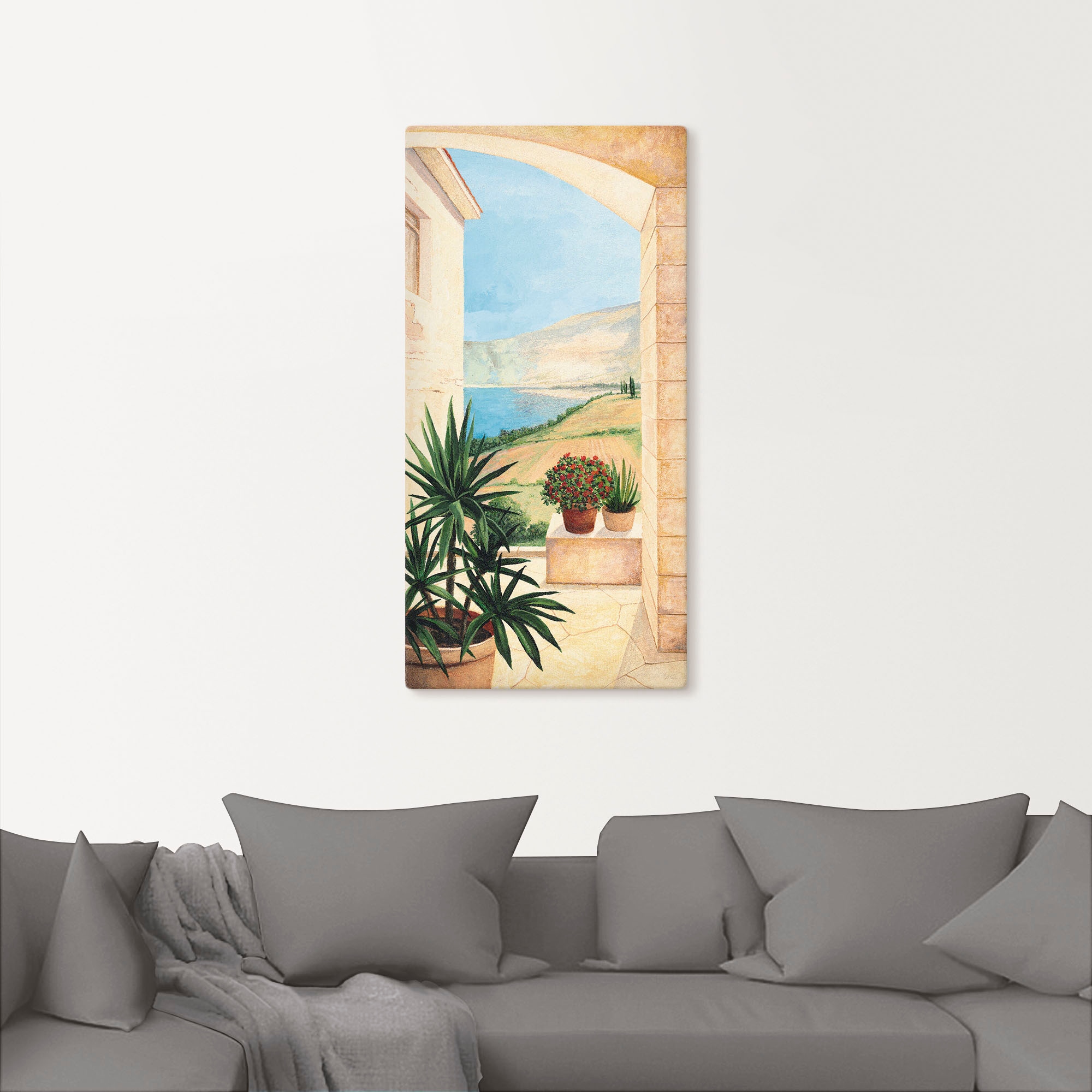 Artland Wandbild "Blick auf Toskanalandschaft", Fensterblick, (1 St.), als günstig online kaufen