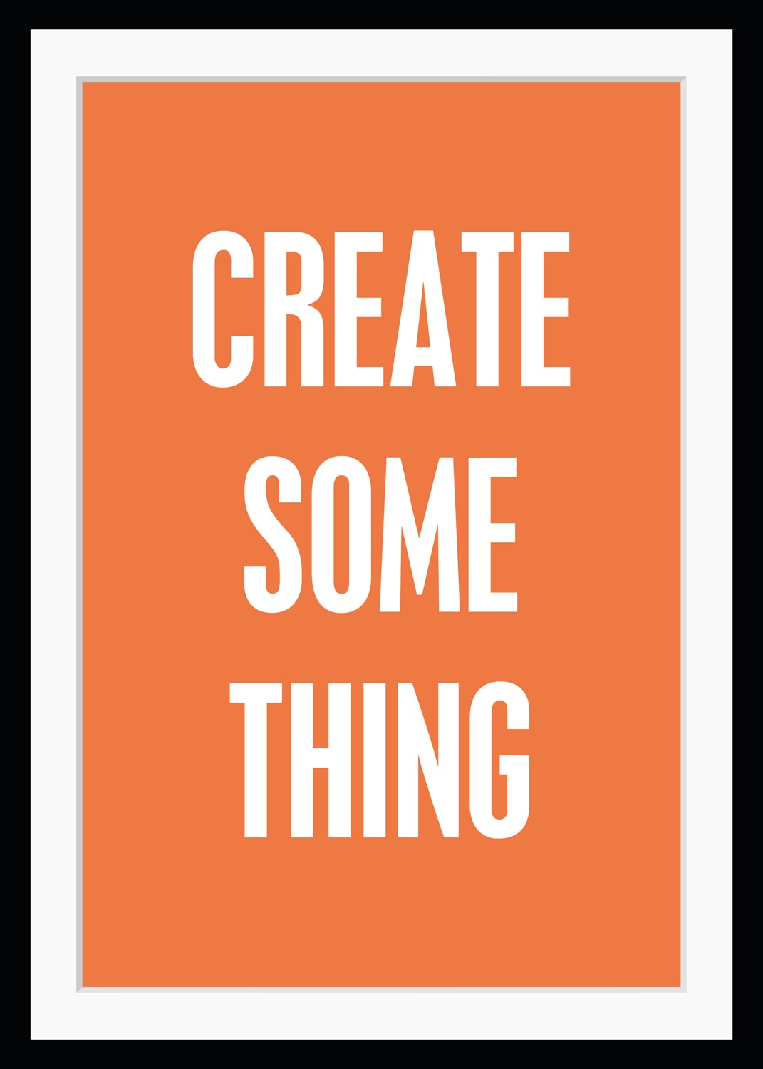 queence Bild »CREATE SOMETHING«, Sprüche & Texte, HD Premium Poster-Druck i günstig online kaufen