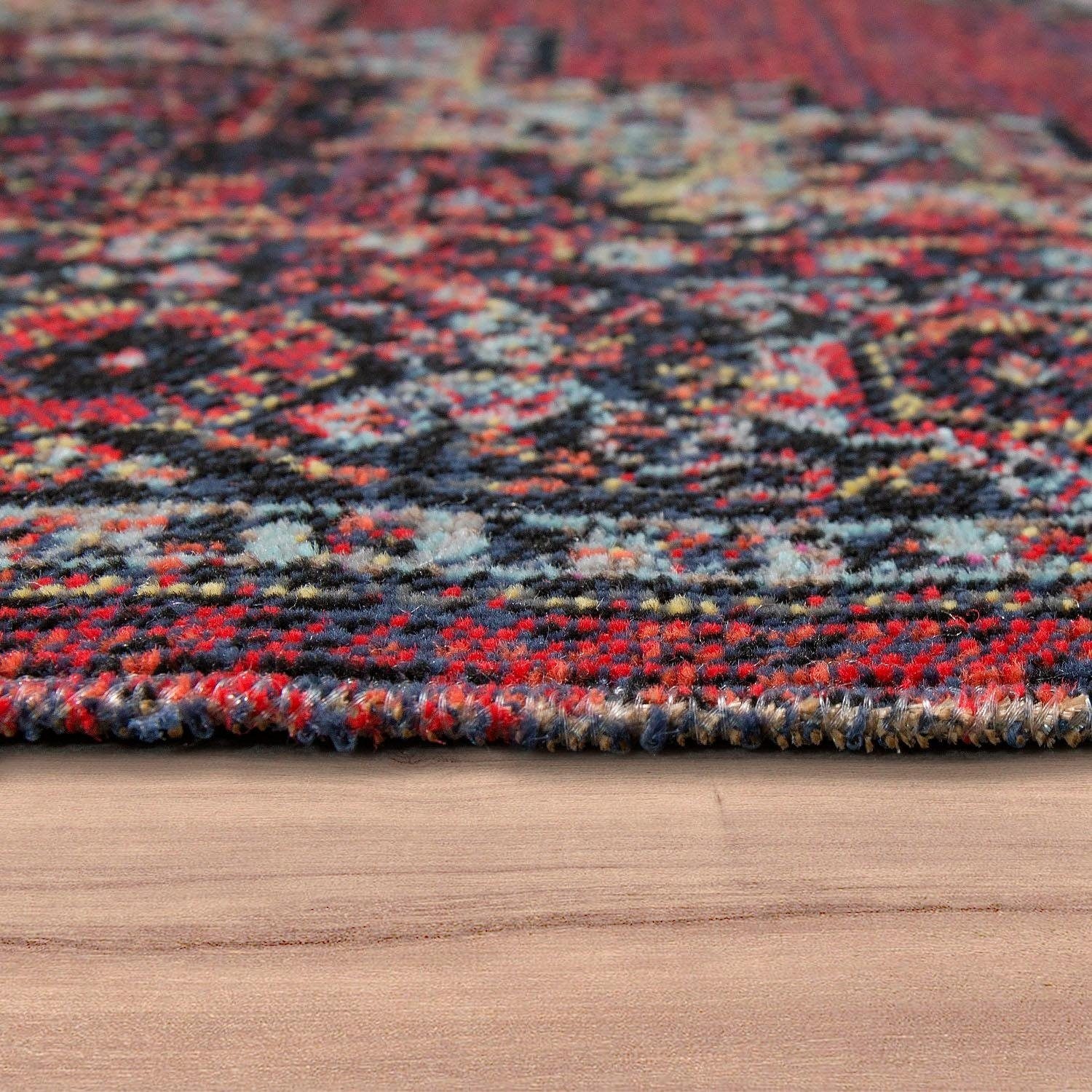 Paco Home Teppich »Artigo 407«, rechteckig, 4 mm Höhe, Kurzflor, Orient-Optik, Vintage Design, In- und Outdoor geeignet