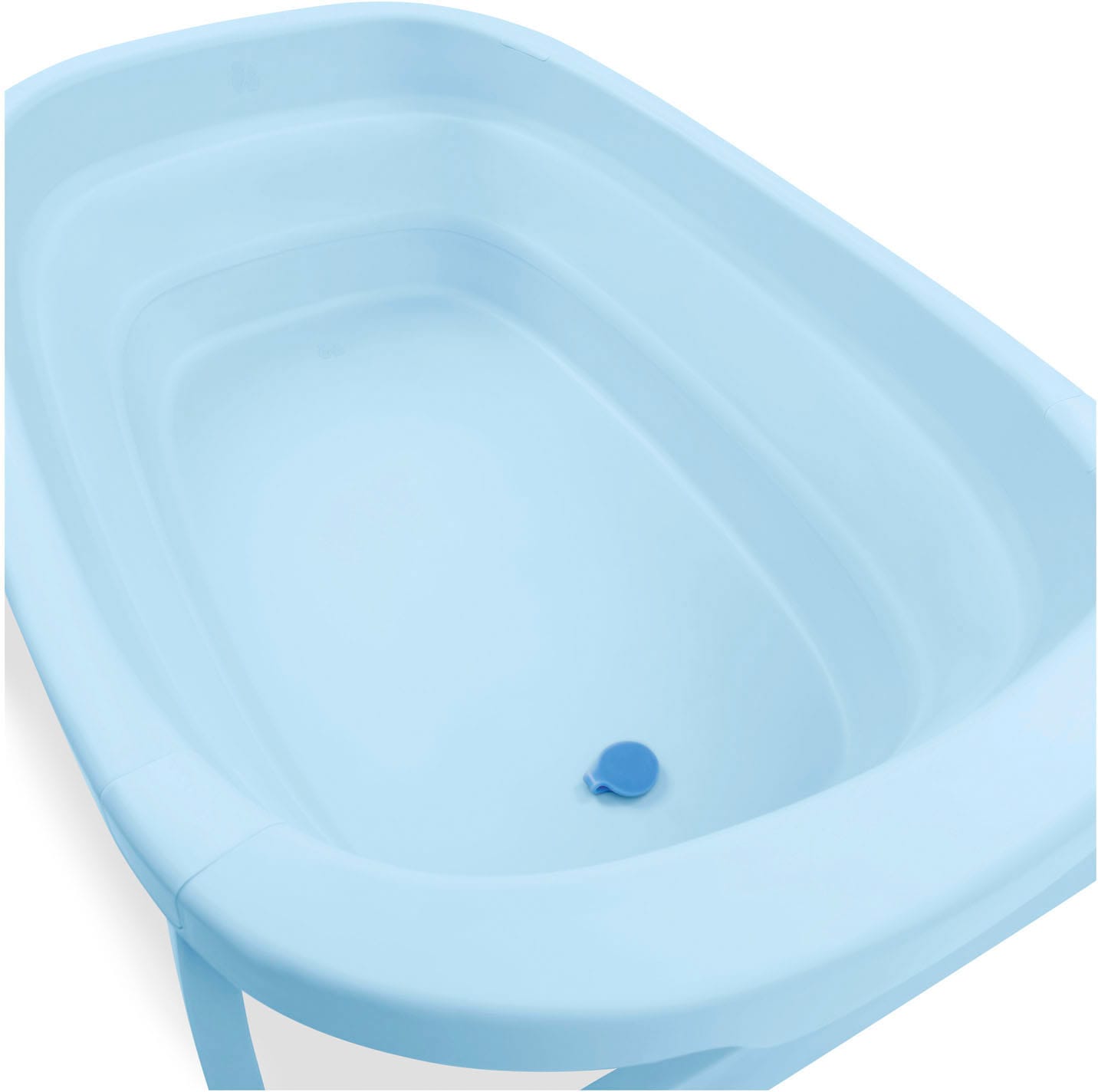 Hauck Babybadewanne »Wash N Fold M, Light Blue«, Faltbadewanne mit Wassertemperaturmessung am Ablaufstopfen