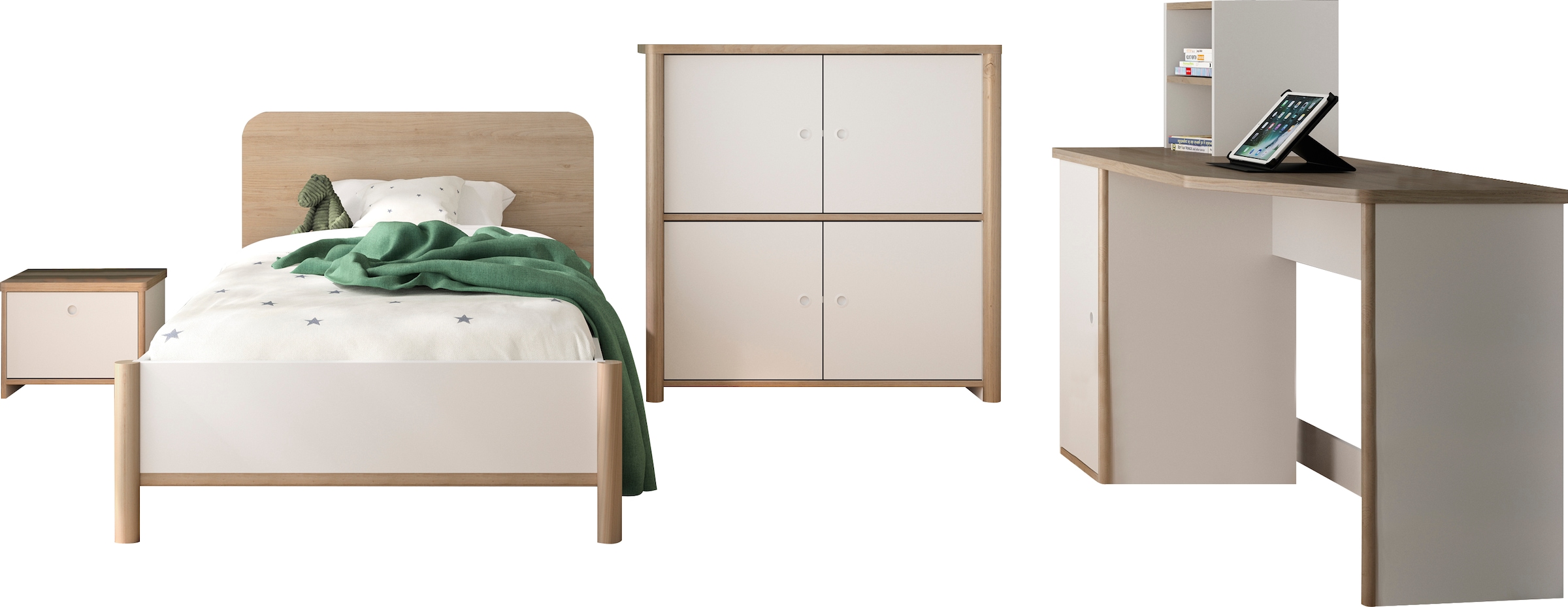 Gami Schlafzimmer-Set »Set 4 Tlg«, Ein komplettes Schlafzimmer mit Stauraum