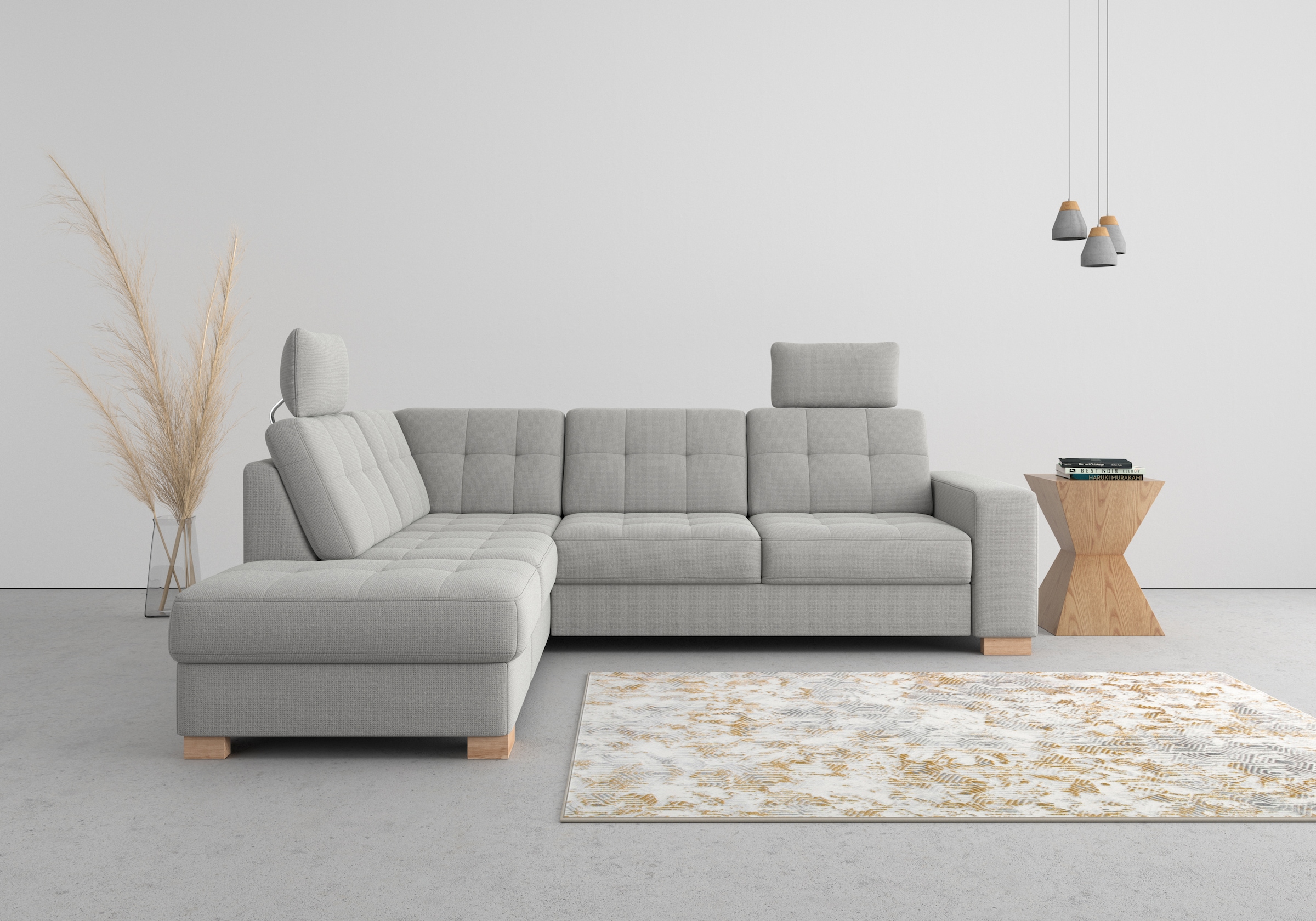 sit&more Ecksofa »Quincy L-Form« wahlweise mit Bettfunktion und Bettkasten günstig online kaufen