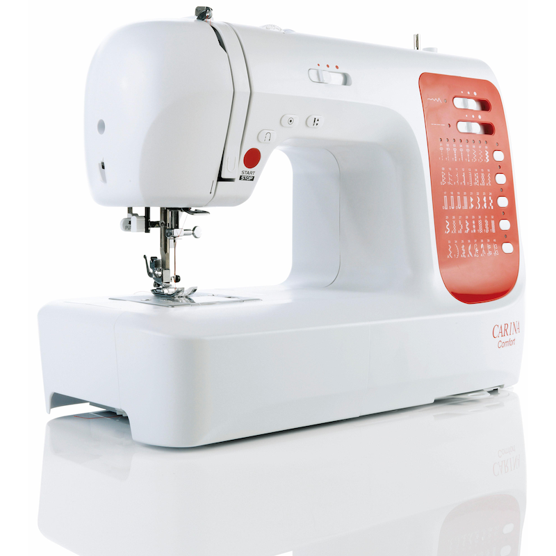 CARINA Computer-Nähmaschine »Comfort« 40 Programme mit Zubehör weiss-rot