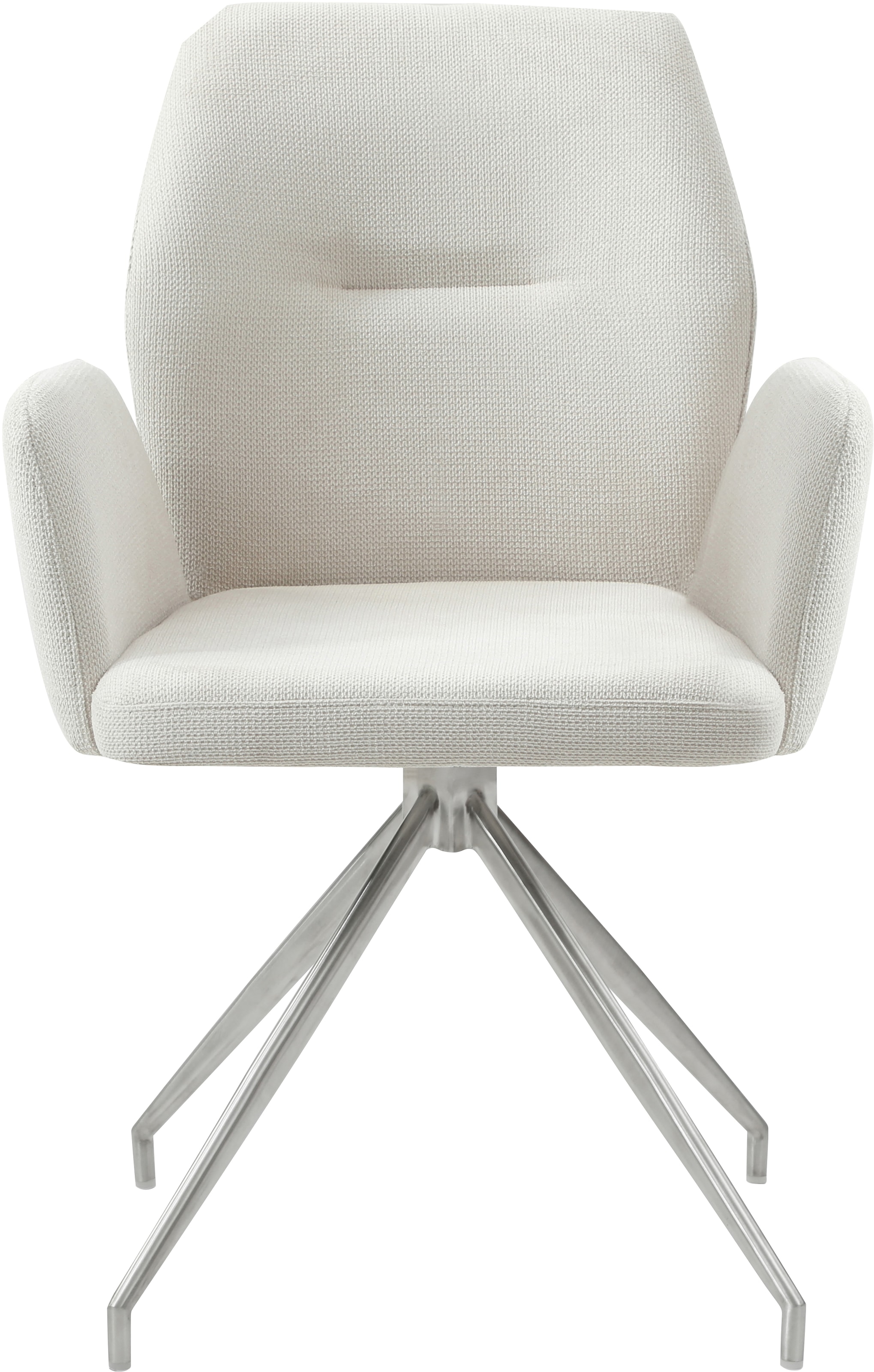 SalesFever Essgruppe, (Set, 5 tlg.), Tischplatte mit echter Baumkante, Gestell aus rostfreiem Edelstahl