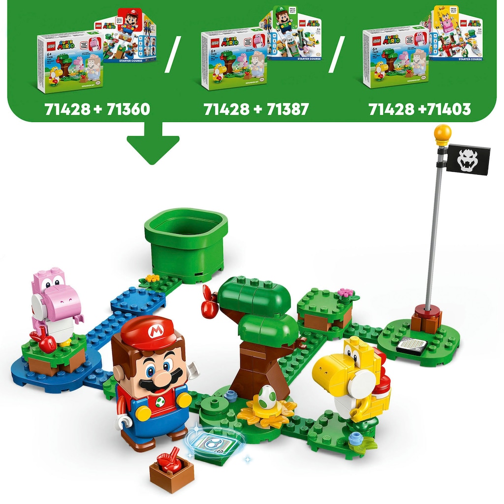LEGO® Konstruktionsspielsteine »Yoshis wilder Wald – Erweiterungsset (71428), LEGO Super Mario«, (107 St.), Made in Europe