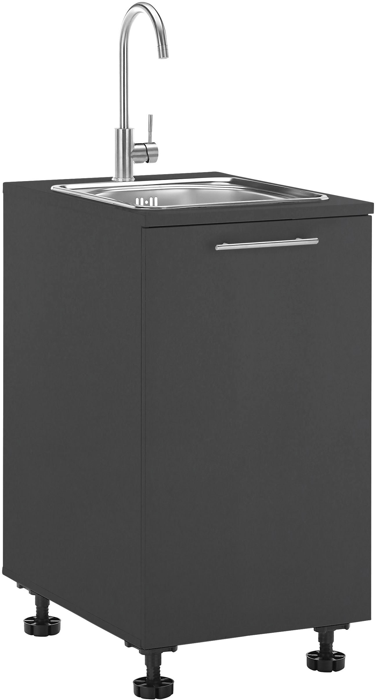 Laundreezy Spülenschrank »Laundreezy, Spülenschrank BxHxT 50x92x68 cm« 1 Stk. tlg. Breite 50cm, Tür L/R montierbar, Softclose, höhenverstellbare Füße