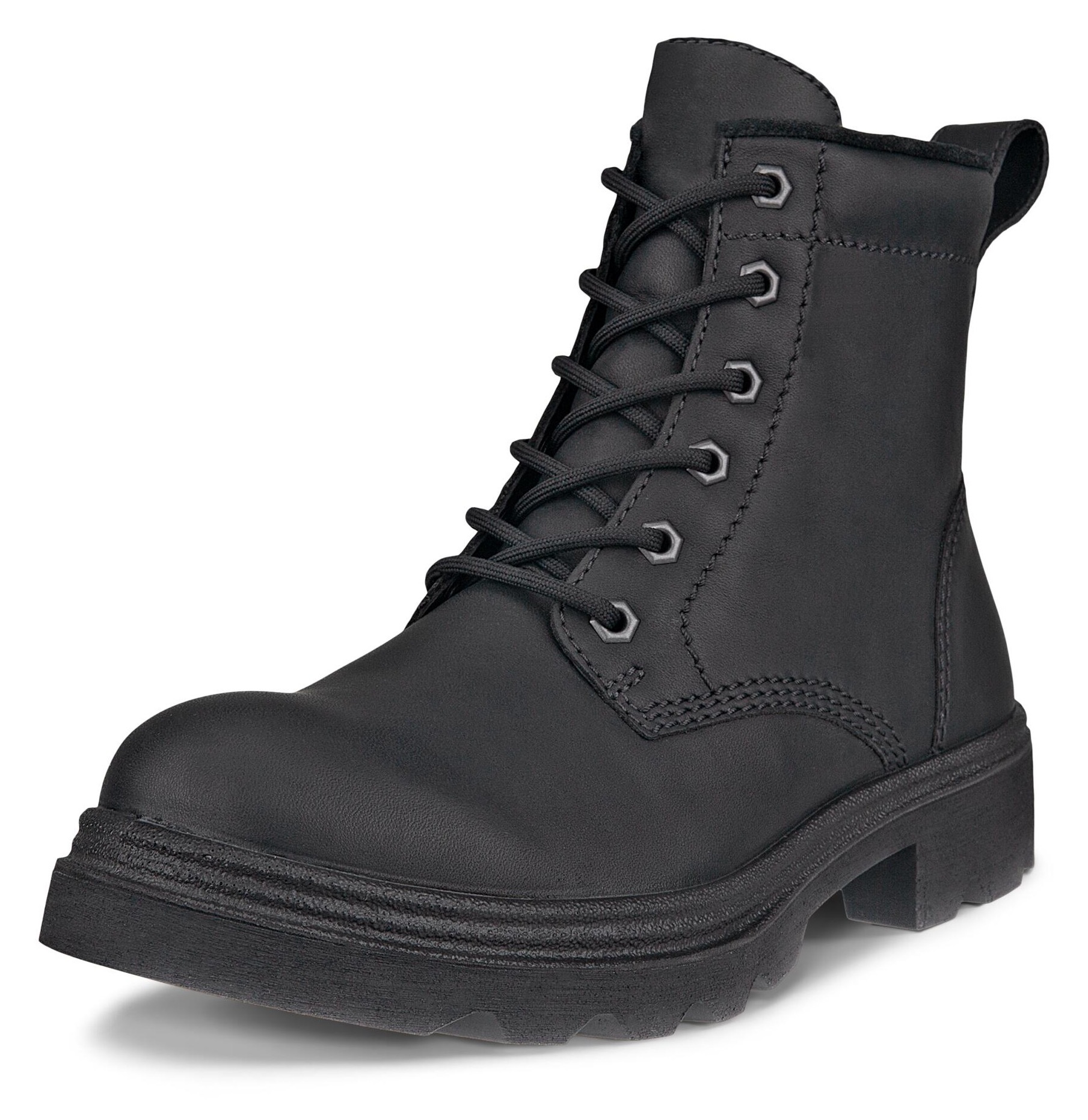 Ecco Schnürboots »GRAINER W«, Stiefelette, Winterboots, Blockabsatz, mit Schurwollfutter