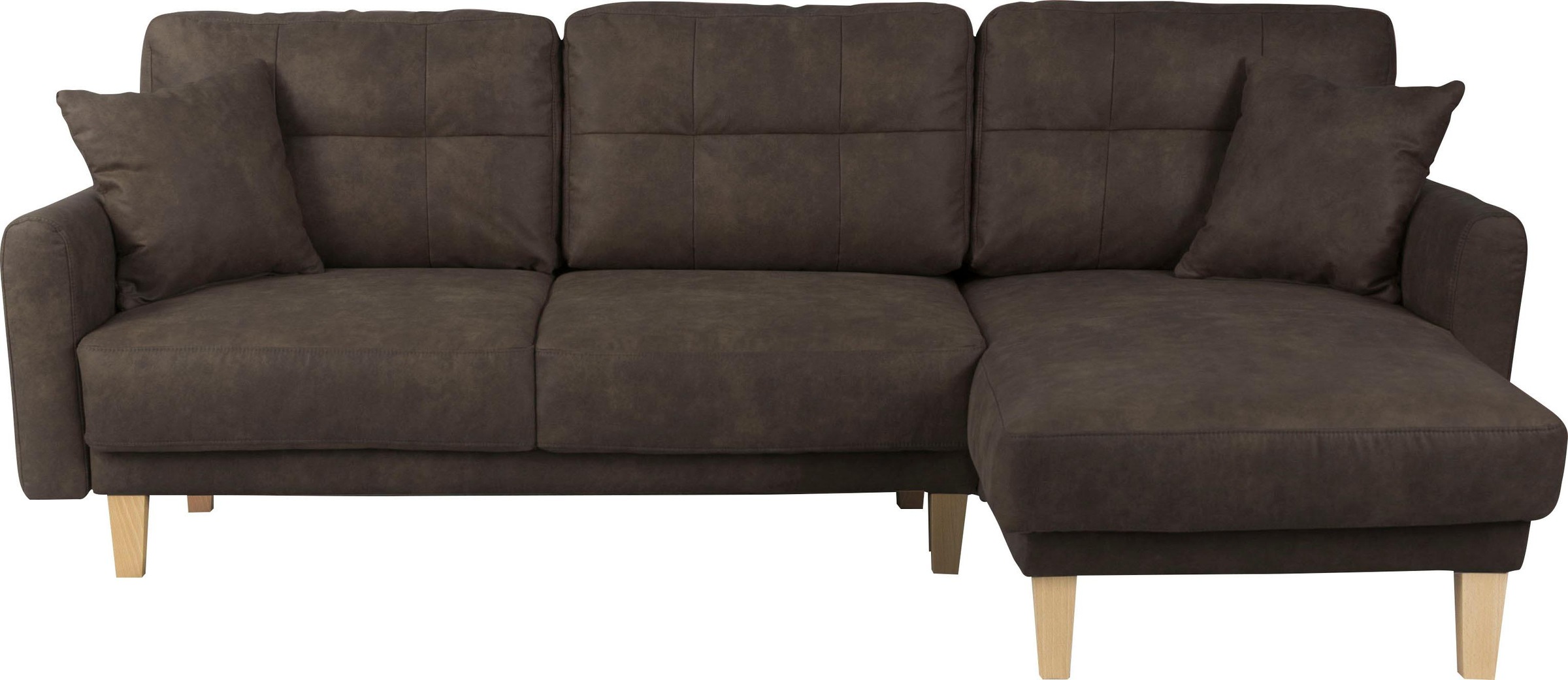 Home affaire Ecksofa »TRIPLO optionale Schlafsofa mit Bettkasten, Maße B/T/H: 234/164/89 cm«, L-Form wahlweise mit Bettfunktion - Liegefläche 132x210 cm