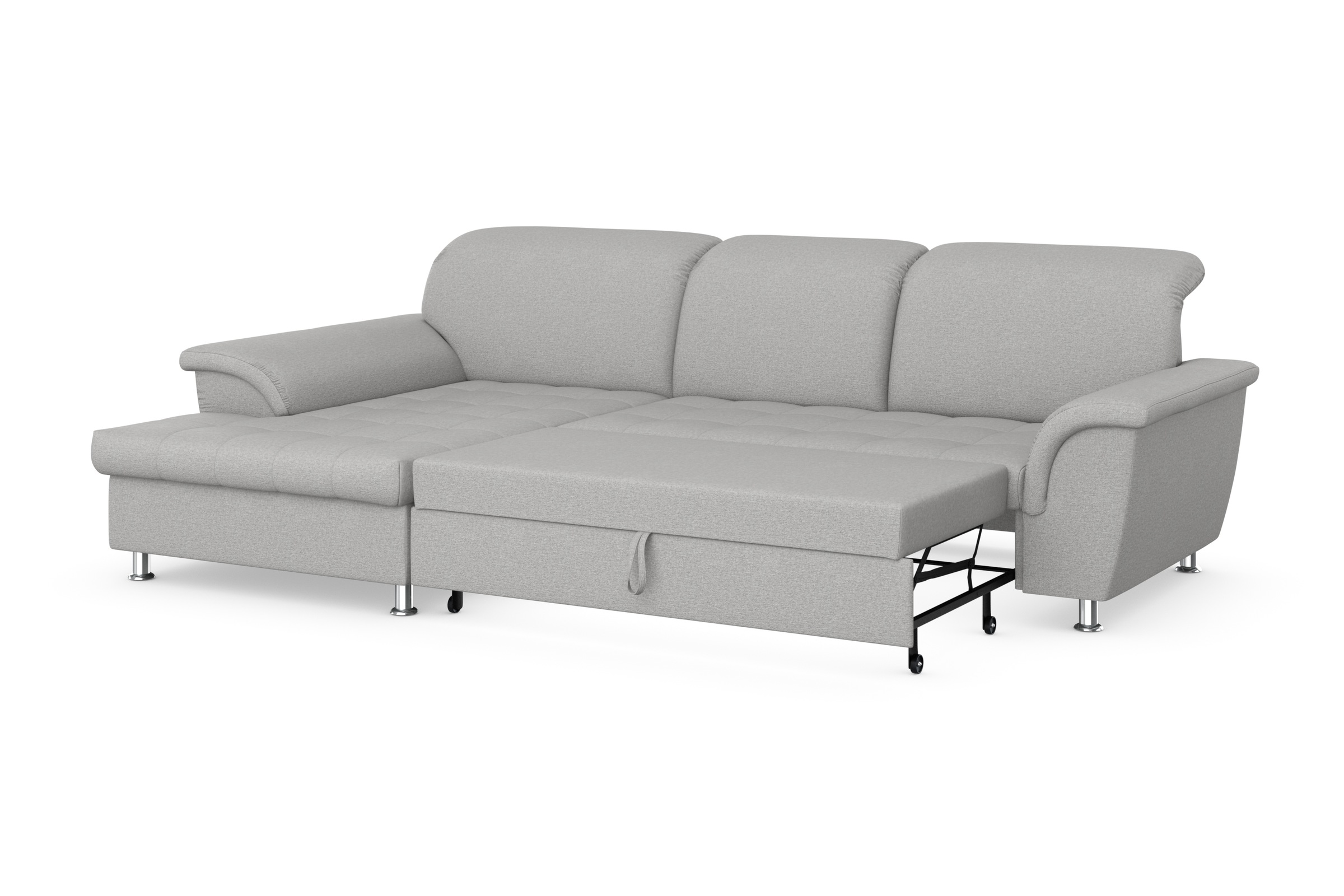 DOMO collection Ecksofa Franzi, wahlweise mit Bettfunktion, Bettkasten und Kopfteilverstellung