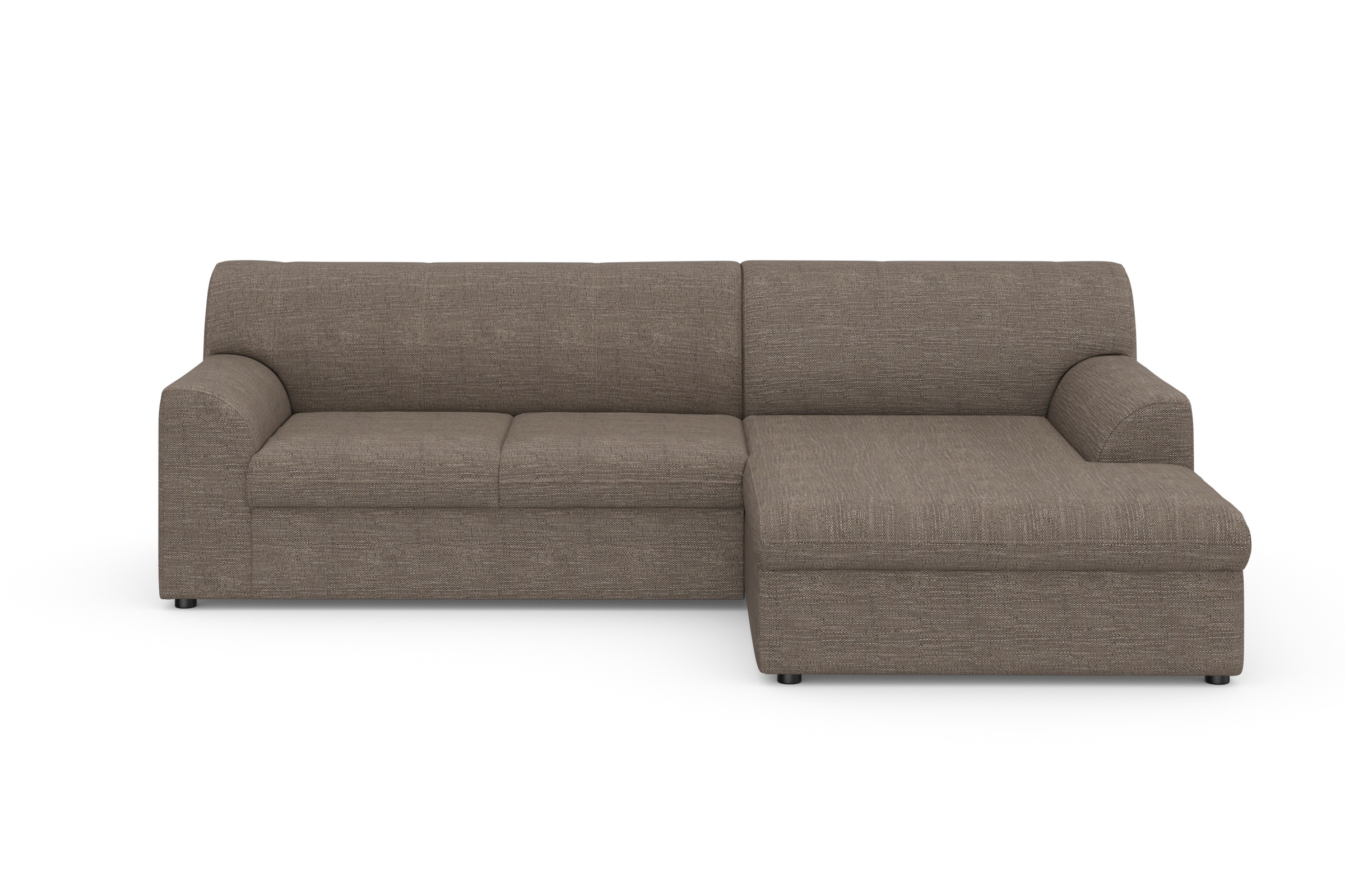 DOMO collection Ecksofa »Topper, elegant und zeitlos, kompaktes Stellmaß 245/155cm, L-Form«, mit Recamiere, wahlweise mit Schlaffunktion